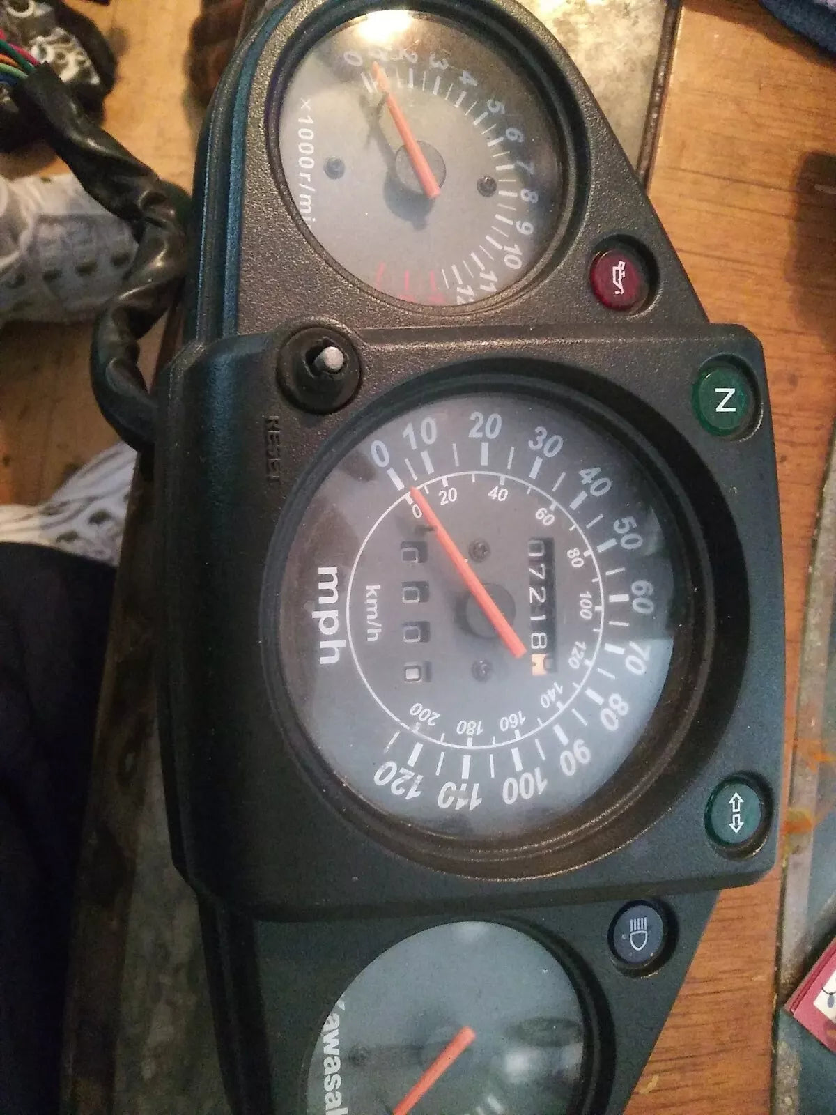 KAWASAKI EX250 NINJA 250R SPEEDO TACH GAUGE CLUSTER SPEEDOMETER 7218 miles