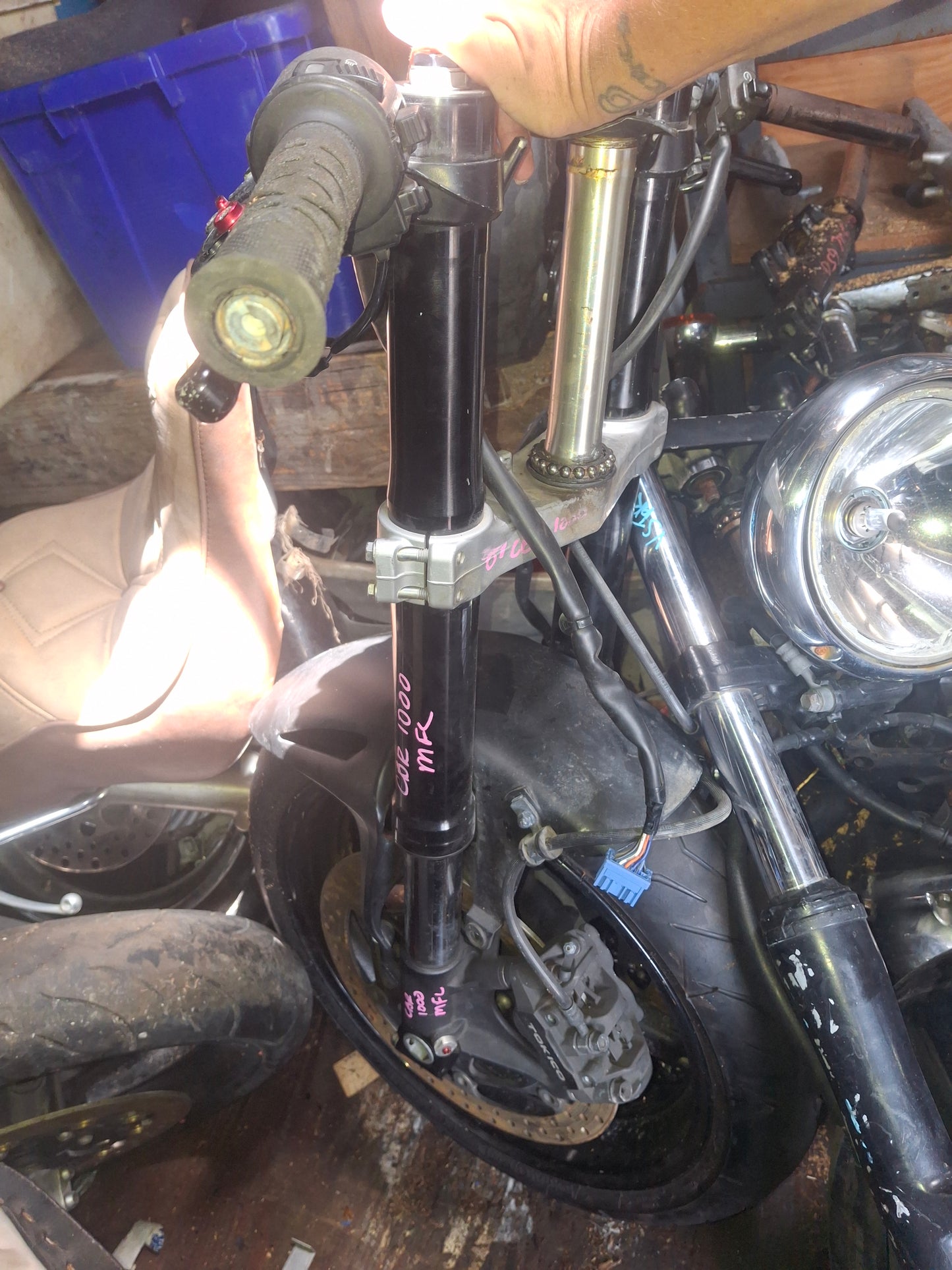 08-11 Honda CBR1000RR Forks Front Wheel Rim CBR1000 Roll Off Front End CBR 1000