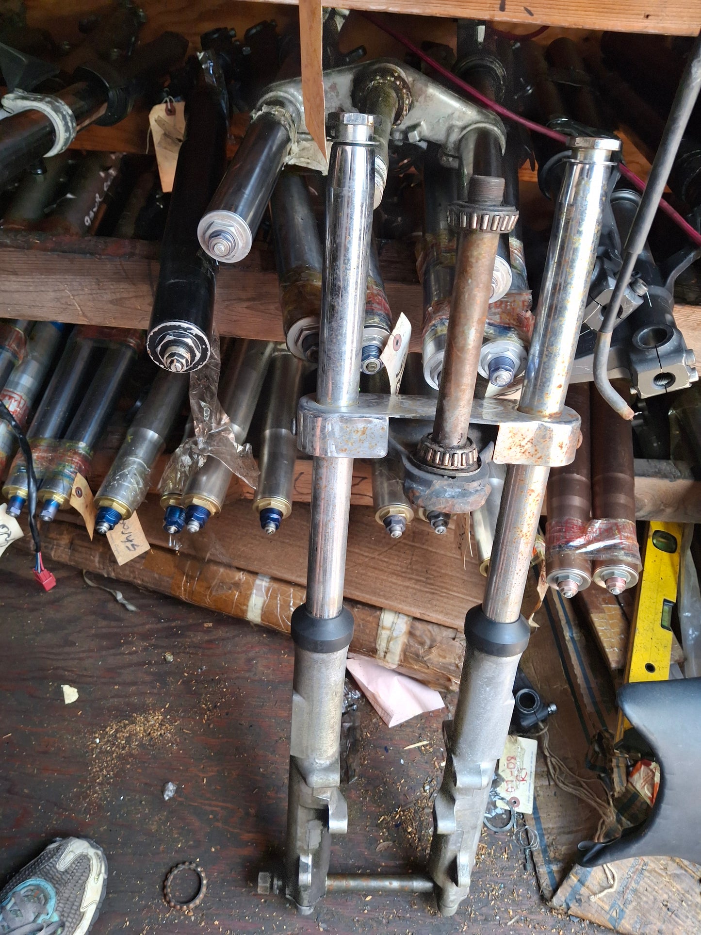 82 Harley Davidson Sportster Forks Sporty Front End Triple Tree XL 883 1200 Axle