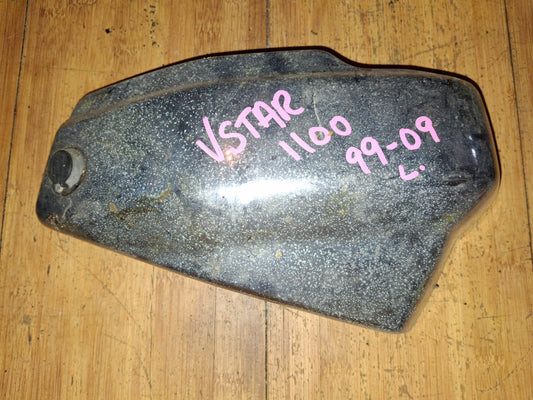 99-09 Yamaha V-Star 1100 VStar Left Side Cover XVS1100 XVS - Chrome