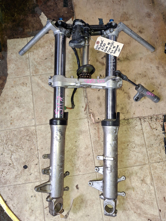 Suzuki SRAD GSXR 600 750 Forks Suspension Triple Trees ignition Steering Damper