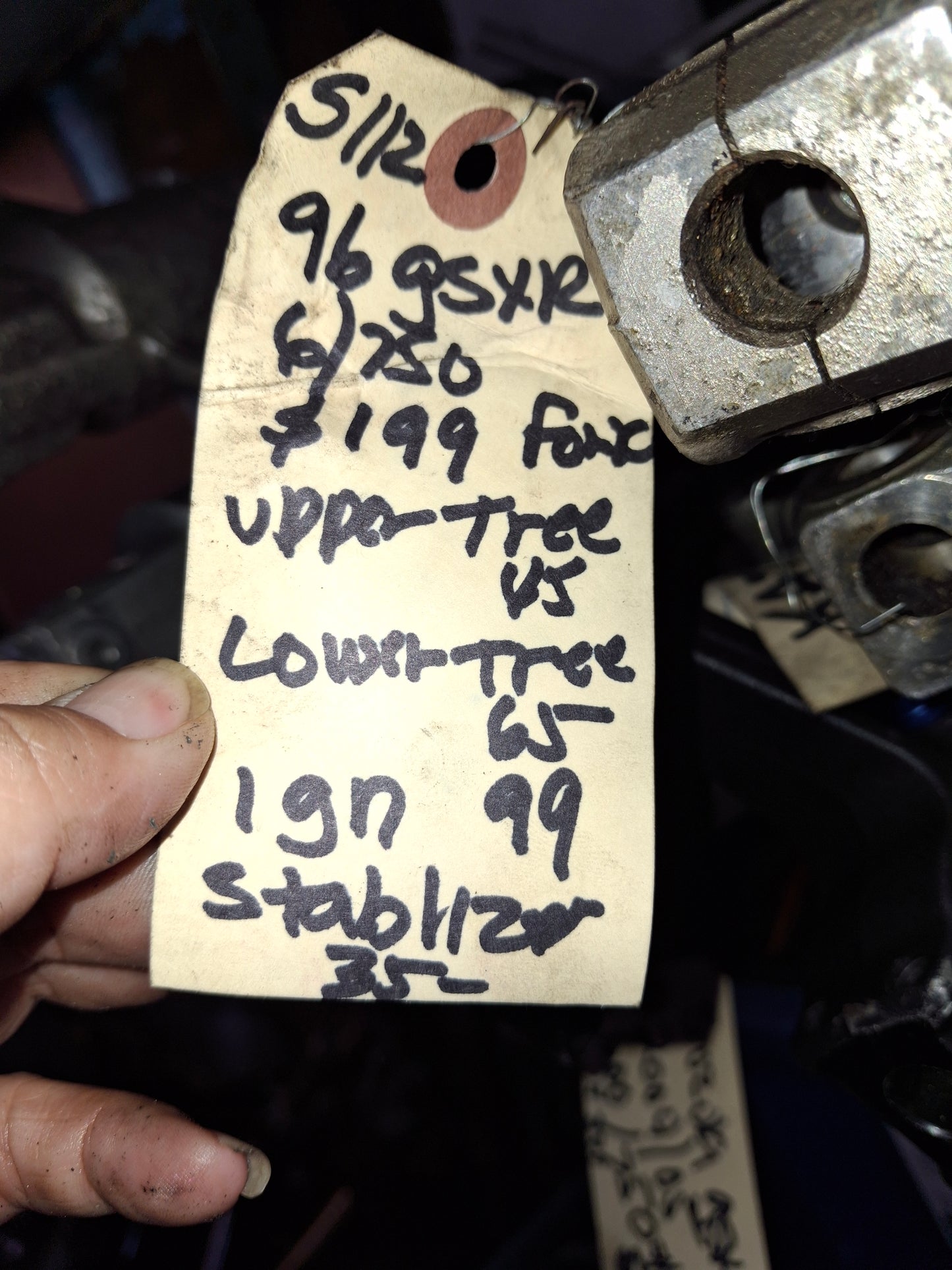 Suzuki SRAD GSXR 600 750 Forks Suspension Triple Trees ignition Steering Damper
