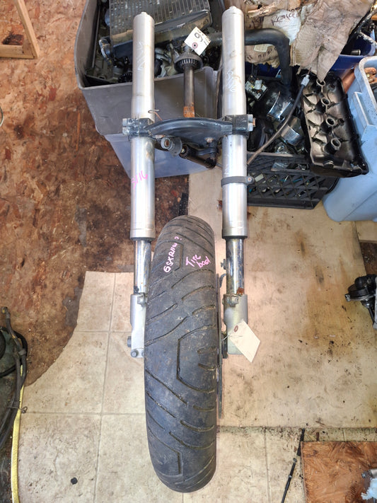 93 - 98 GSXR 1100 Front Forks Lower Triple Tree Front Rim Rotors Steering Damper