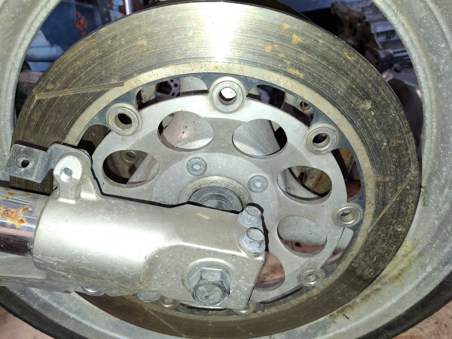 93 - 98 GSXR 1100 Front Forks Lower Triple Tree Front Rim Rotors Steering Damper