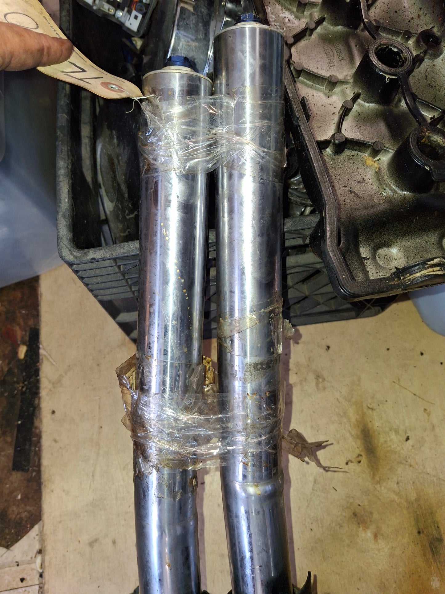 03-05 Suzuki SV1000 SV 1000 Forks Front End Suspension Shocks Bent For Parts