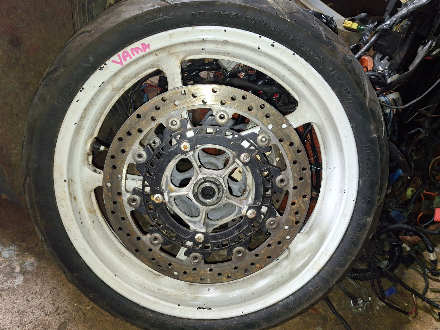 09-14 Yamaha R1 Front Rim Wheel Rotors Rotor YZF 1000