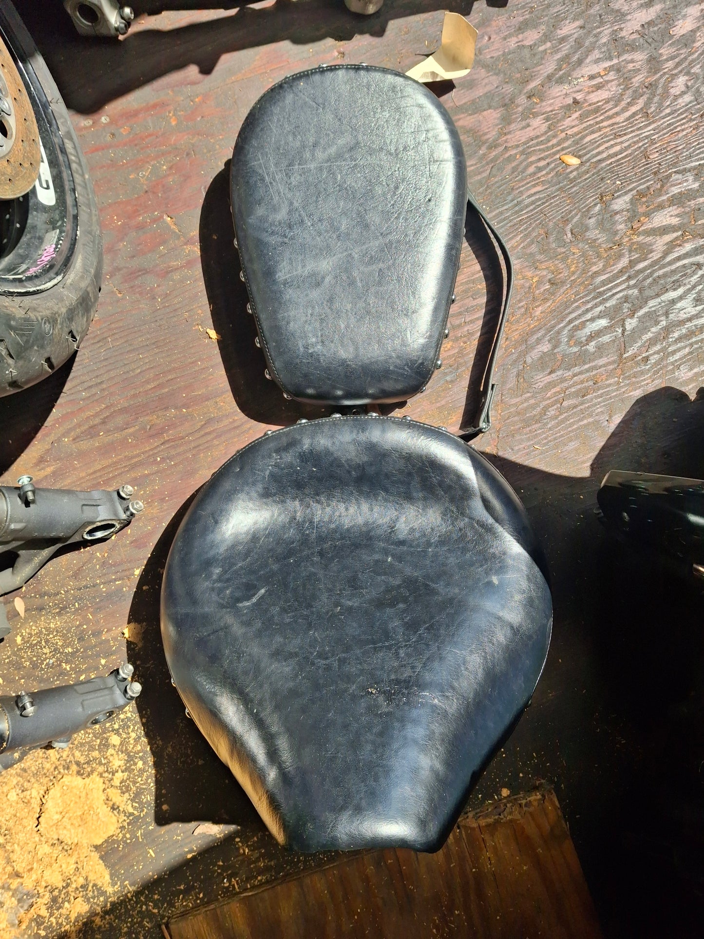 Yamaha V-Star 650 Front & Rear Seat Seats Sissy bar back Rest VStar XVS650 XVS