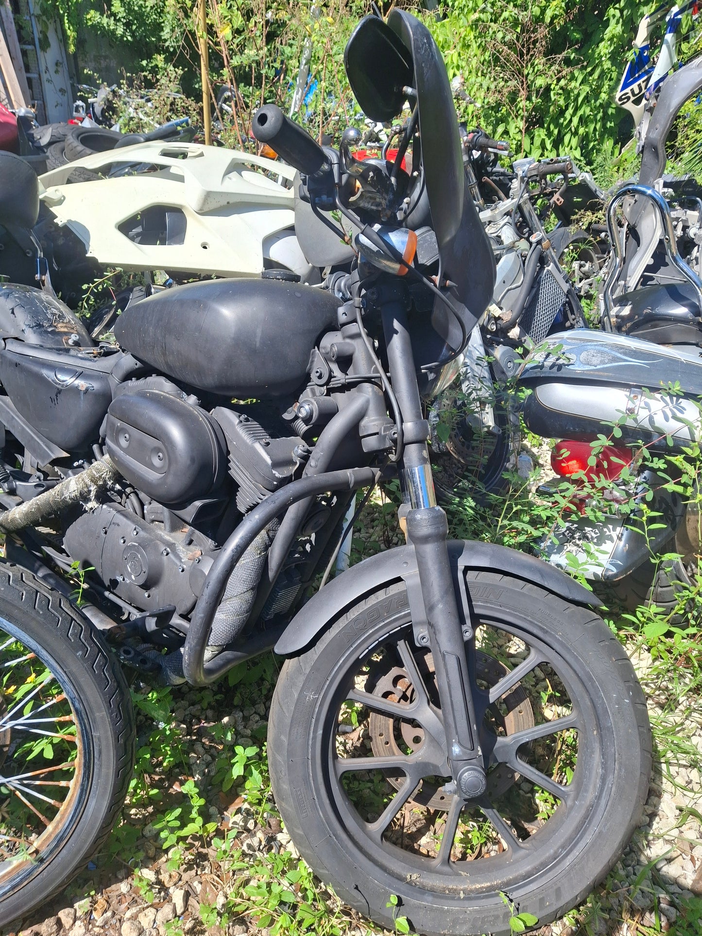 2011 Harley Davidson Sportster Super Low 883 Wheels Front Rim Rear Rim Rotor Rotors XL883L