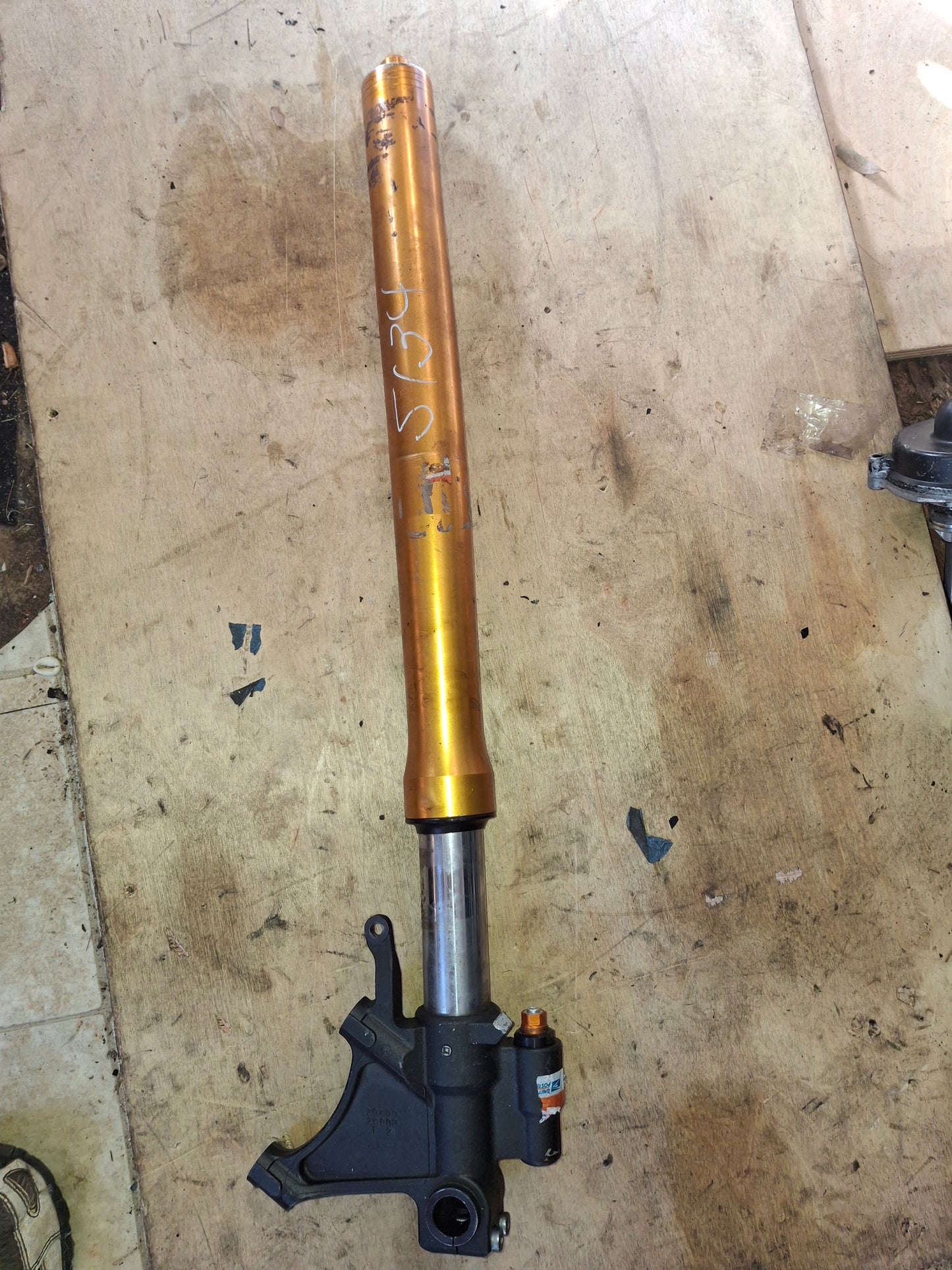 08-16 Yamaha R6 Left Front Fork Bent For Parts 2CX00 2C000 L2 YZF 600 - Free Shipping