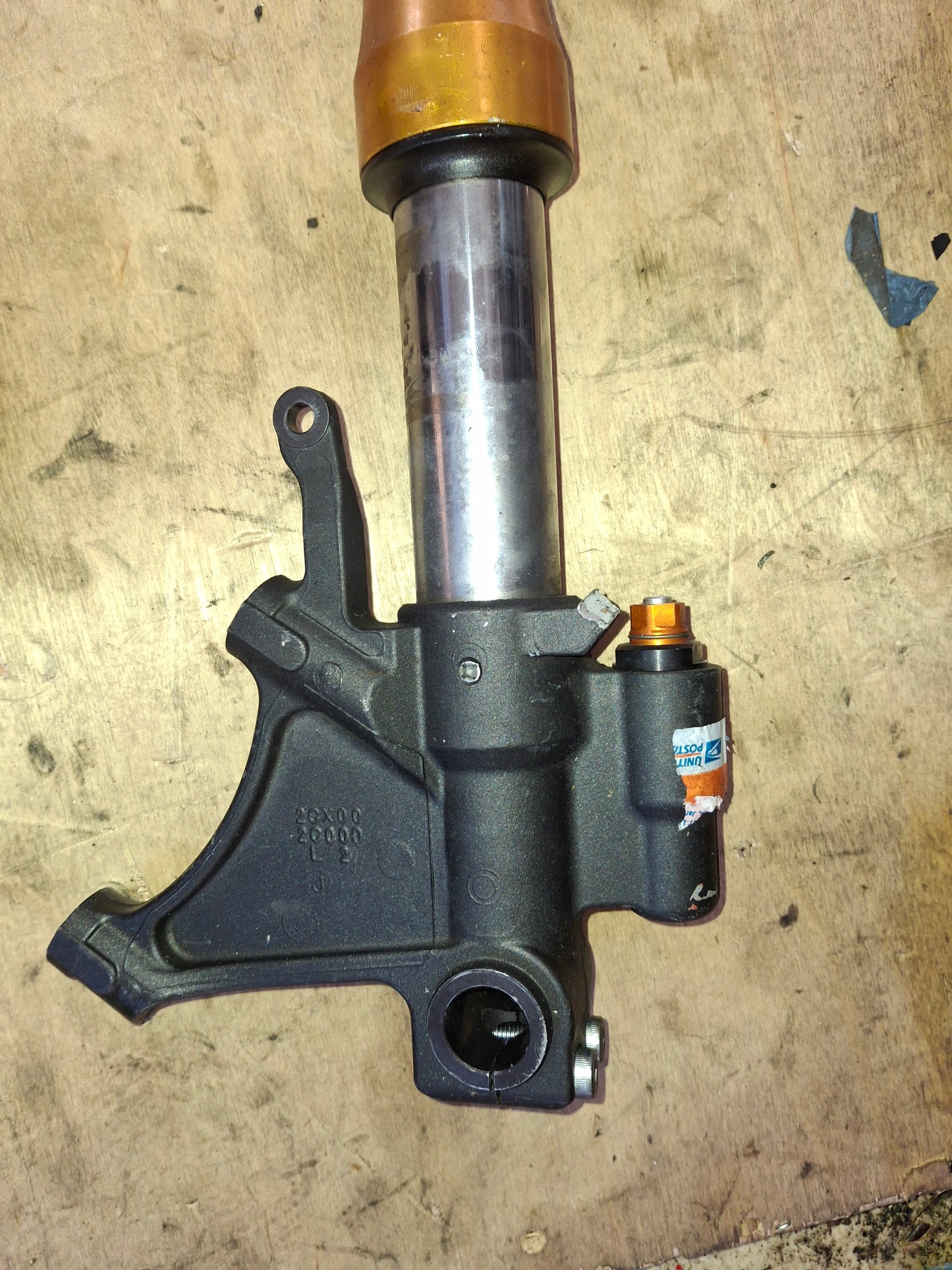 08-16 Yamaha R6 Left Front Fork Bent For Parts 2CX00 2C000 L2 YZF 600 - Free Shipping