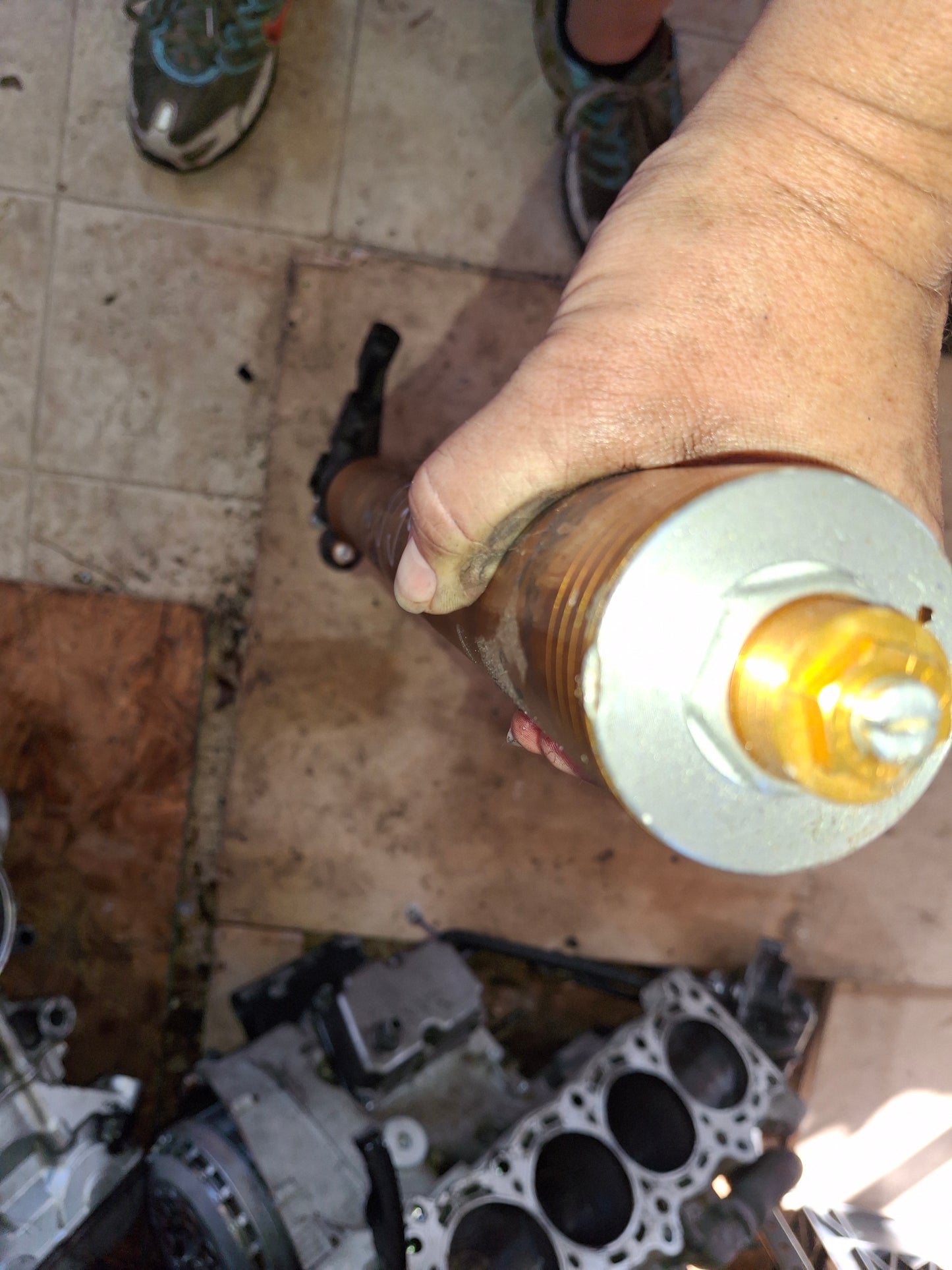 08-16 Yamaha R6 Left Front Fork Bent For Parts 2CX00 2C000 L2 YZF 600 - Free Shipping