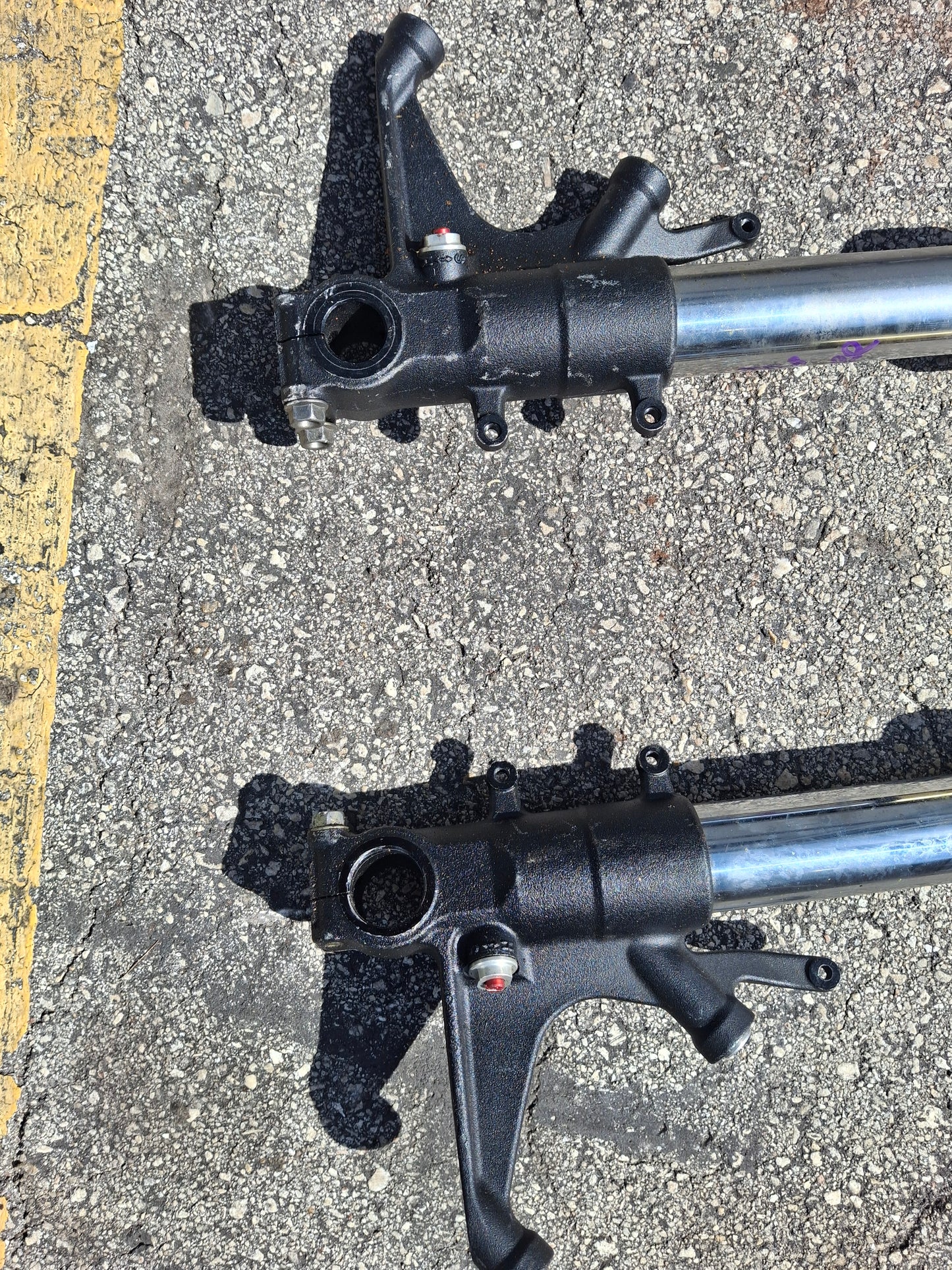 05 06 Honda CBR600RR Forks 600RR Front End Inverted With Lower Triple Tree MEE
