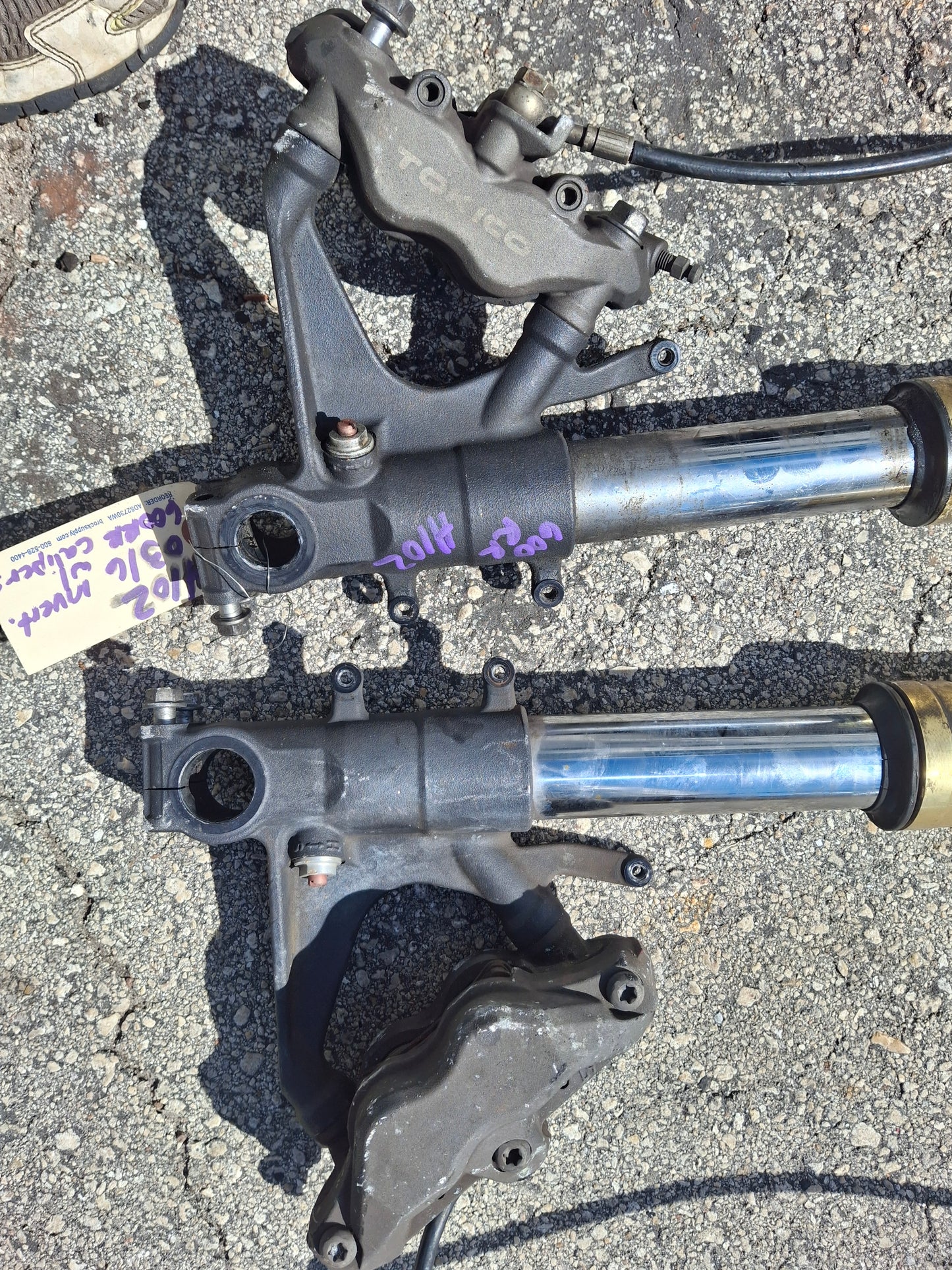 05 06 Honda CBR600RR Forks 600RR Front End W/ Calipers CBR 600 RR Suspension