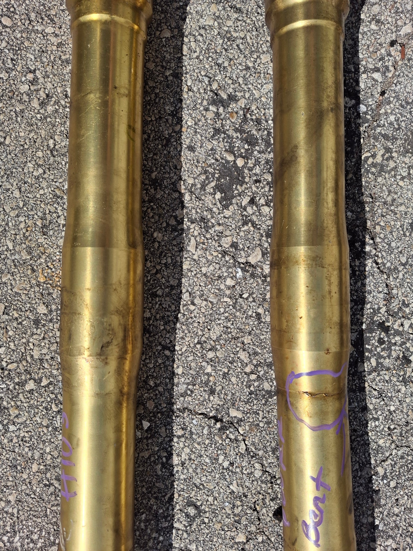 05 06 Honda CBR600RR Forks 600RR Front End R Side Bent CBR 600 RR Suspension MEE