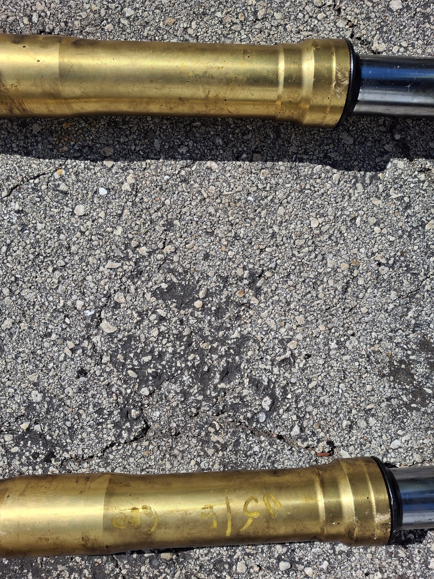 05 06 Honda CBR600RR Forks 600RR Front End R Side Bent CBR 600 RR Suspension MEE