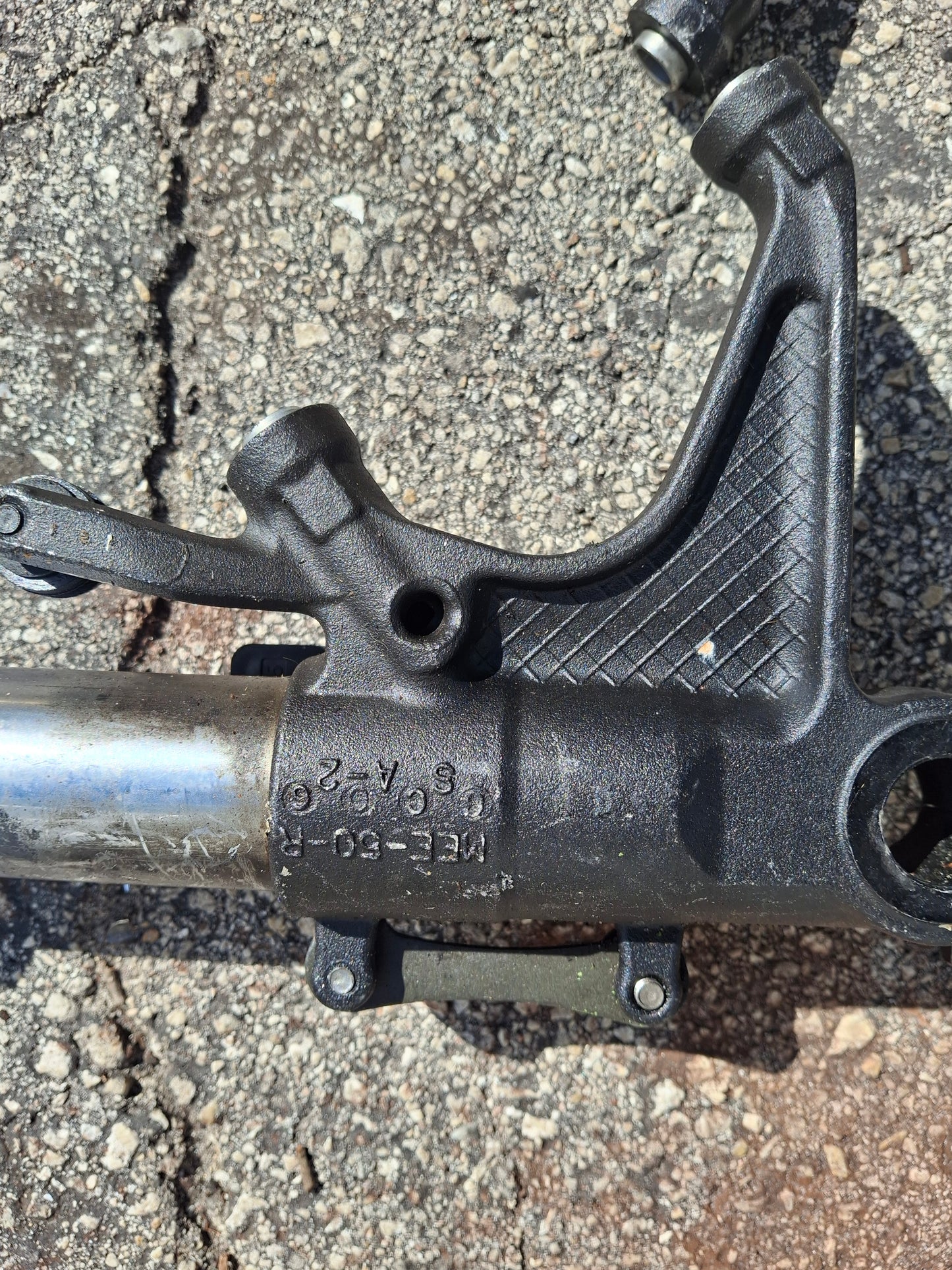 05 06 Honda CBR600RR Forks 600RR Front End R Side Bent CBR 600 RR Suspension MEE