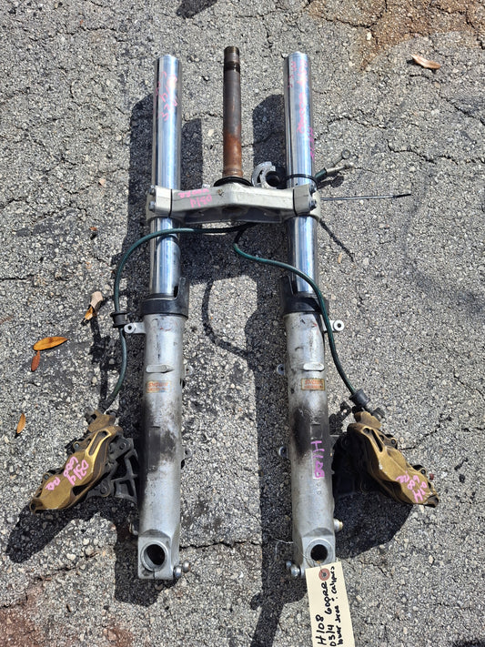 SOLD SOLD 03 04 Honda CBR600RR Forks 600RR Front End Calipers Lower Tree Suspension MEE