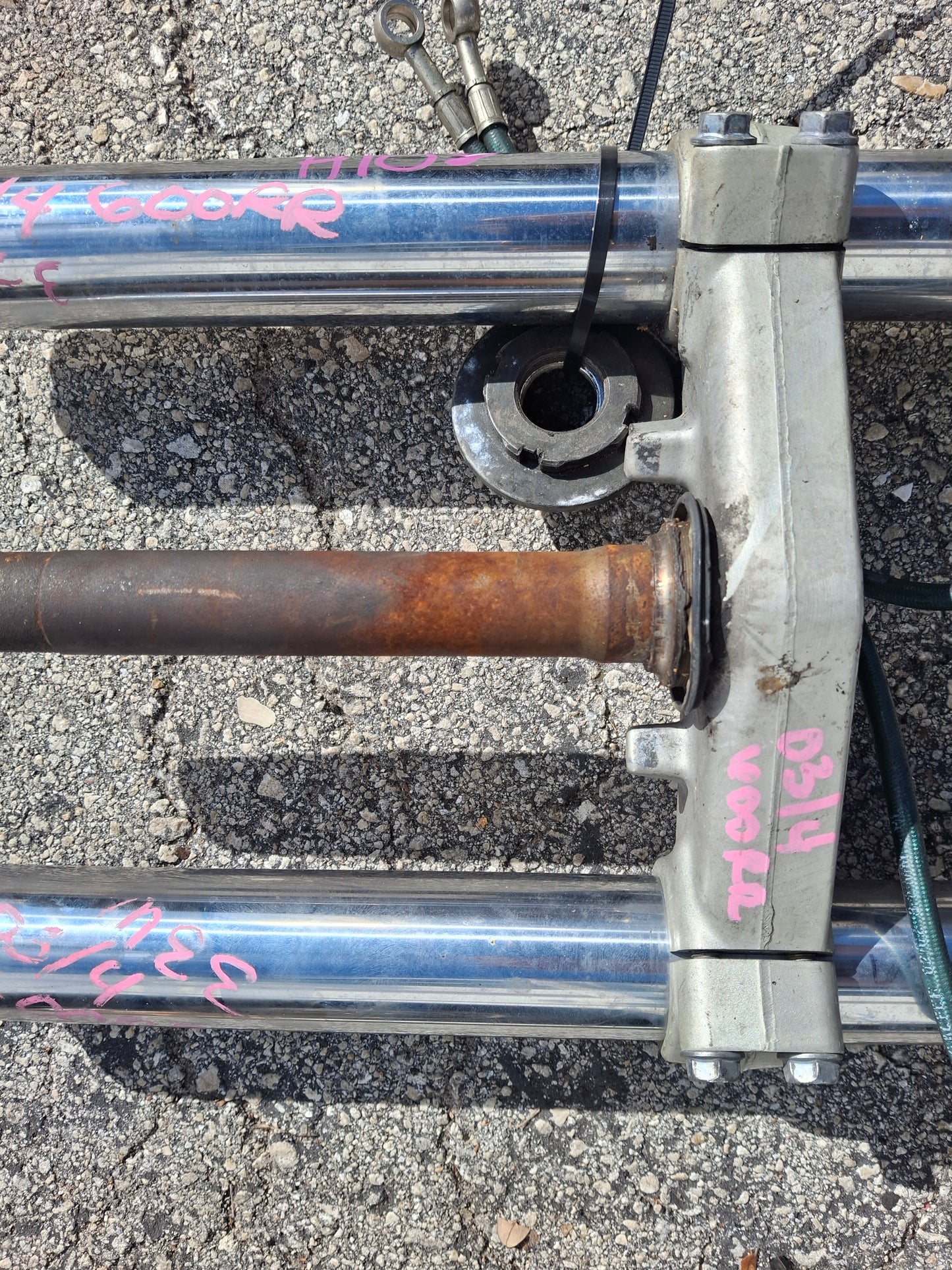 SOLD SOLD 03 04 Honda CBR600RR Forks 600RR Front End Calipers Lower Tree Suspension MEE