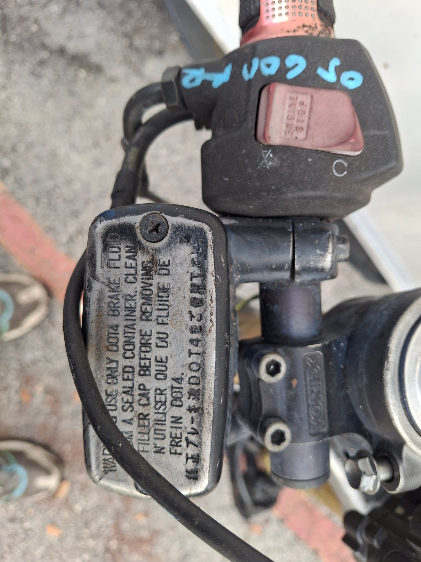 05 06 Honda CBR600RR Forks 600RR Front End Clip Ons Switches Triple Trees Calipers