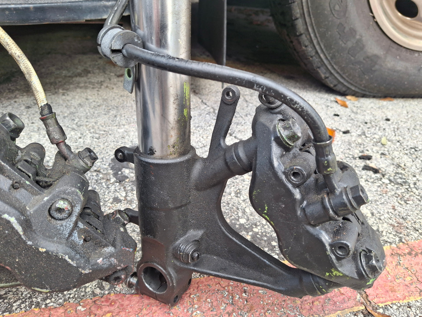 05 06 Honda CBR600RR Forks 600RR Front End Clip Ons Switches Triple Trees Calipers