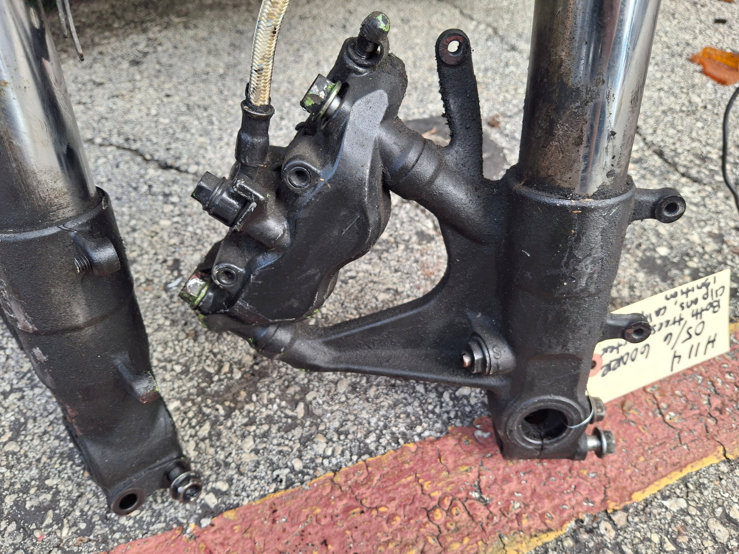 05 06 Honda CBR600RR Forks 600RR Front End Clip Ons Switches Triple Trees Calipers