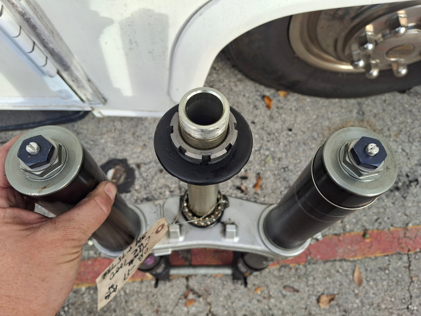 08-11 Honda CBR1000RR Forks CBR1000 Front End Lower Triple Tree Axle CBR 1000