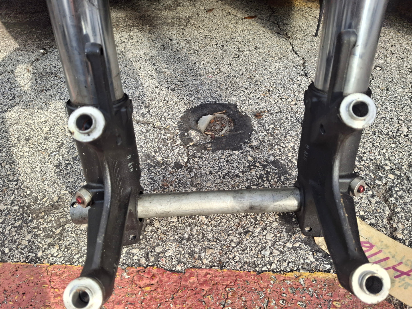 08-11 Honda CBR1000RR Forks CBR1000 Front End Lower Triple Tree Axle CBR 1000