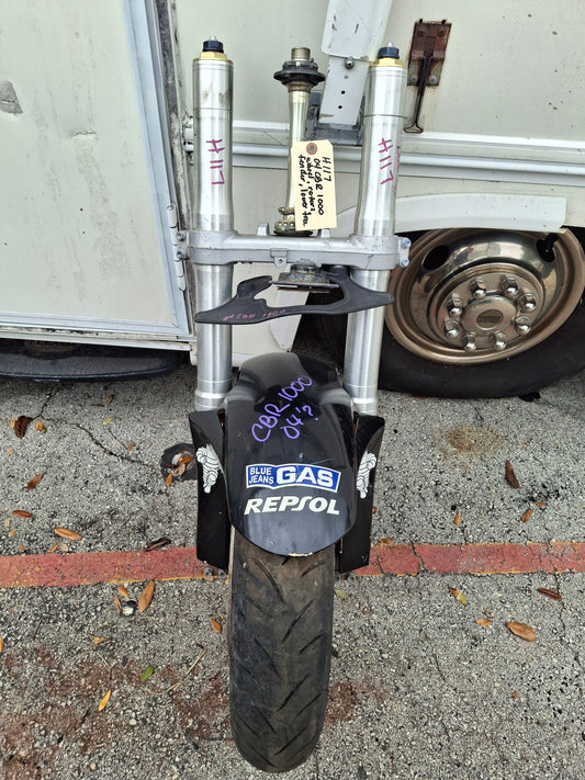 04-07 Honda CBR1000RR Forks CBR 1000 Front End Axle Triple Tree Front Rim Wheel