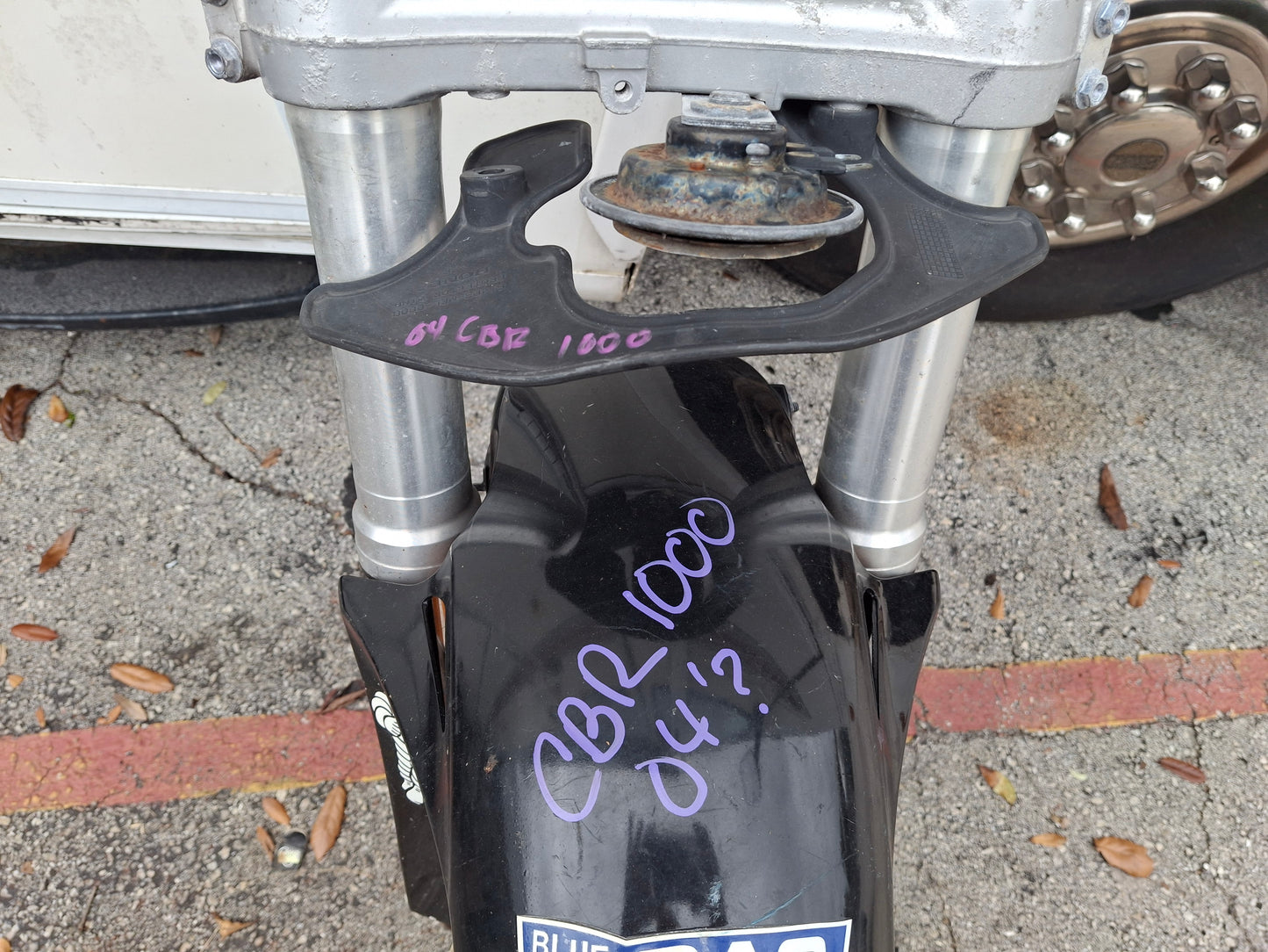 04-07 Honda CBR1000RR Forks CBR 1000 Front End Axle Triple Tree Front Rim Wheel