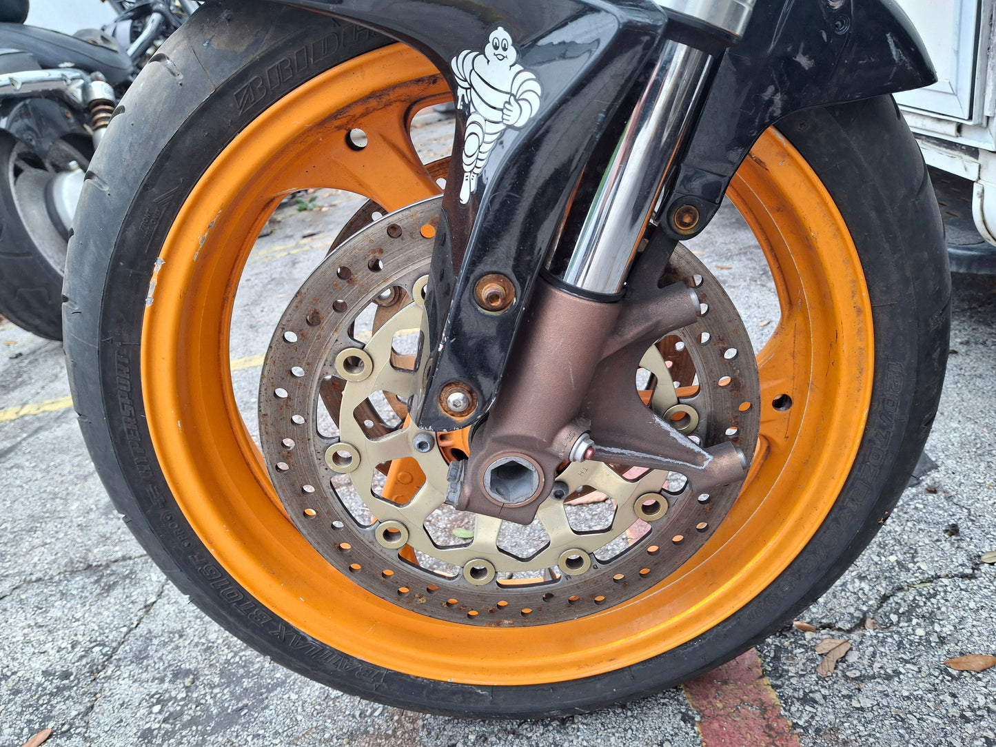 04-07 Honda CBR1000RR Forks CBR 1000 Front End Axle Triple Tree Front Rim Wheel