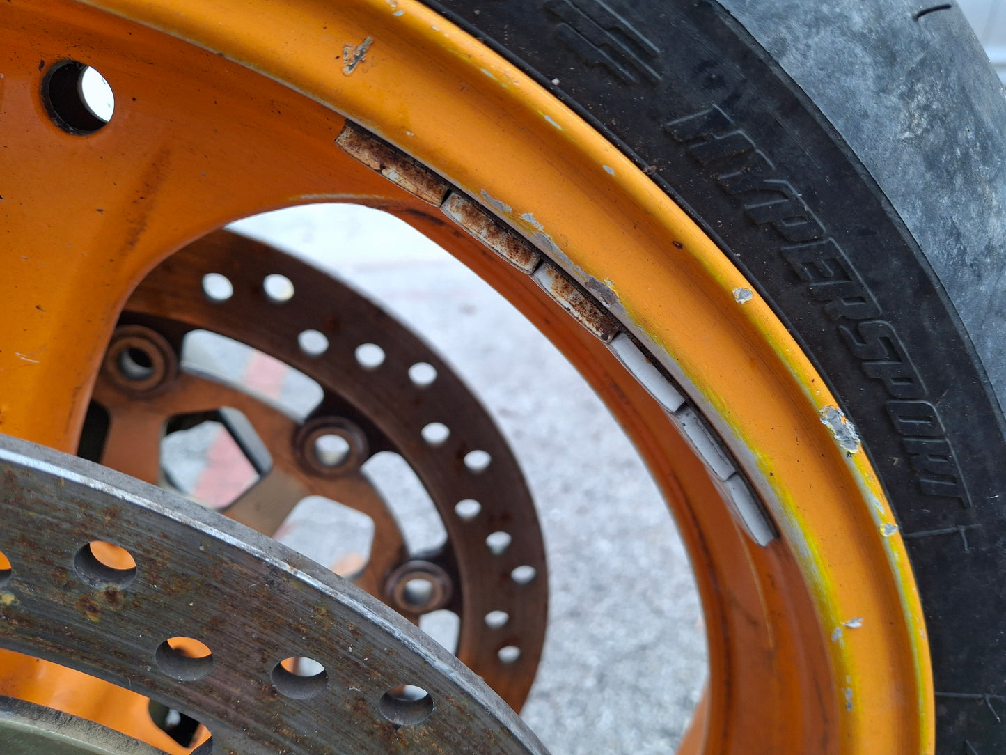 04-07 Honda CBR1000RR Forks CBR 1000 Front End Axle Triple Tree Front Rim Wheel