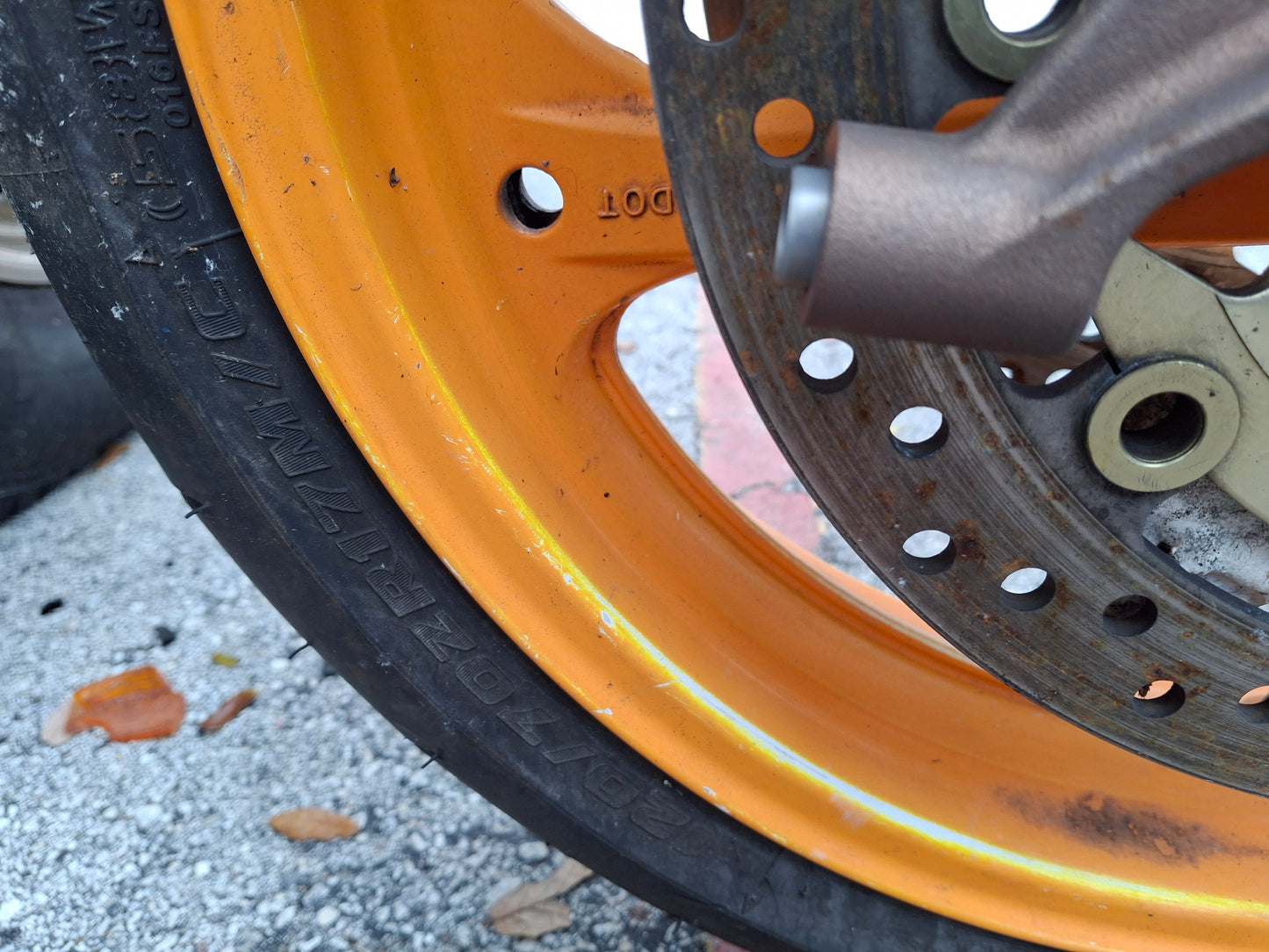 04-07 Honda CBR1000RR Forks CBR 1000 Front End Axle Triple Tree Front Rim Wheel