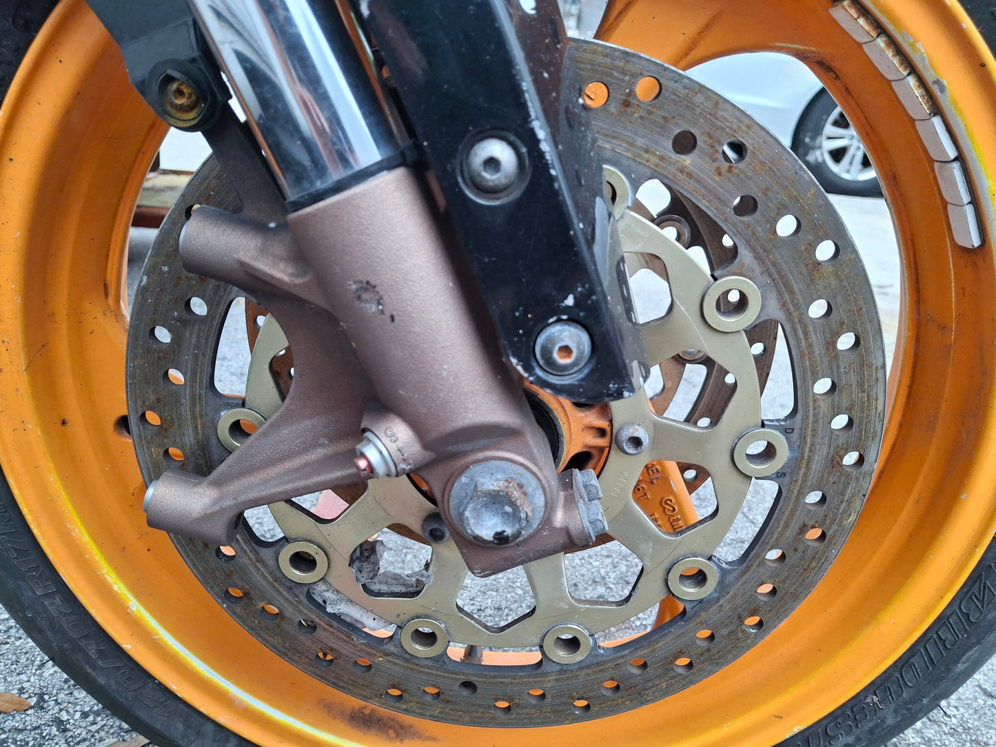 04-07 Honda CBR1000RR Forks CBR 1000 Front End Axle Triple Tree Front Rim Wheel