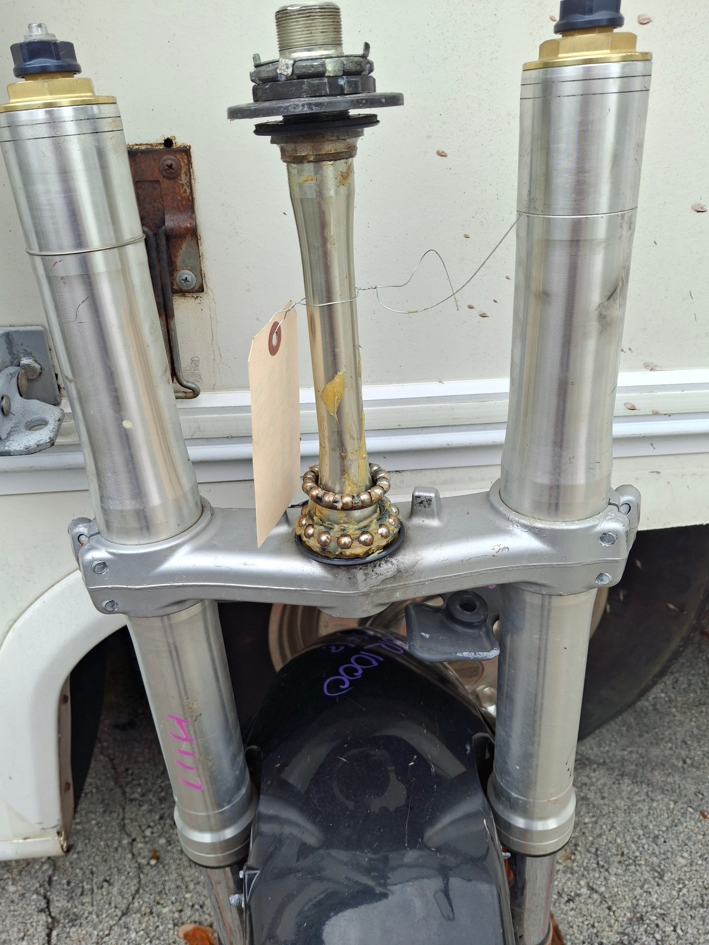 04-07 Honda CBR1000RR Forks CBR 1000 Front End Axle Triple Tree Front Rim Wheel