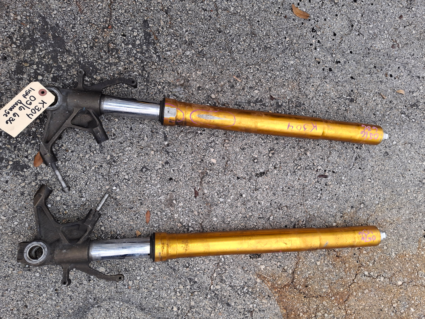 05 06 Kawasaki 636 Forks ZX636 Front End ZX-6R Suspension K176