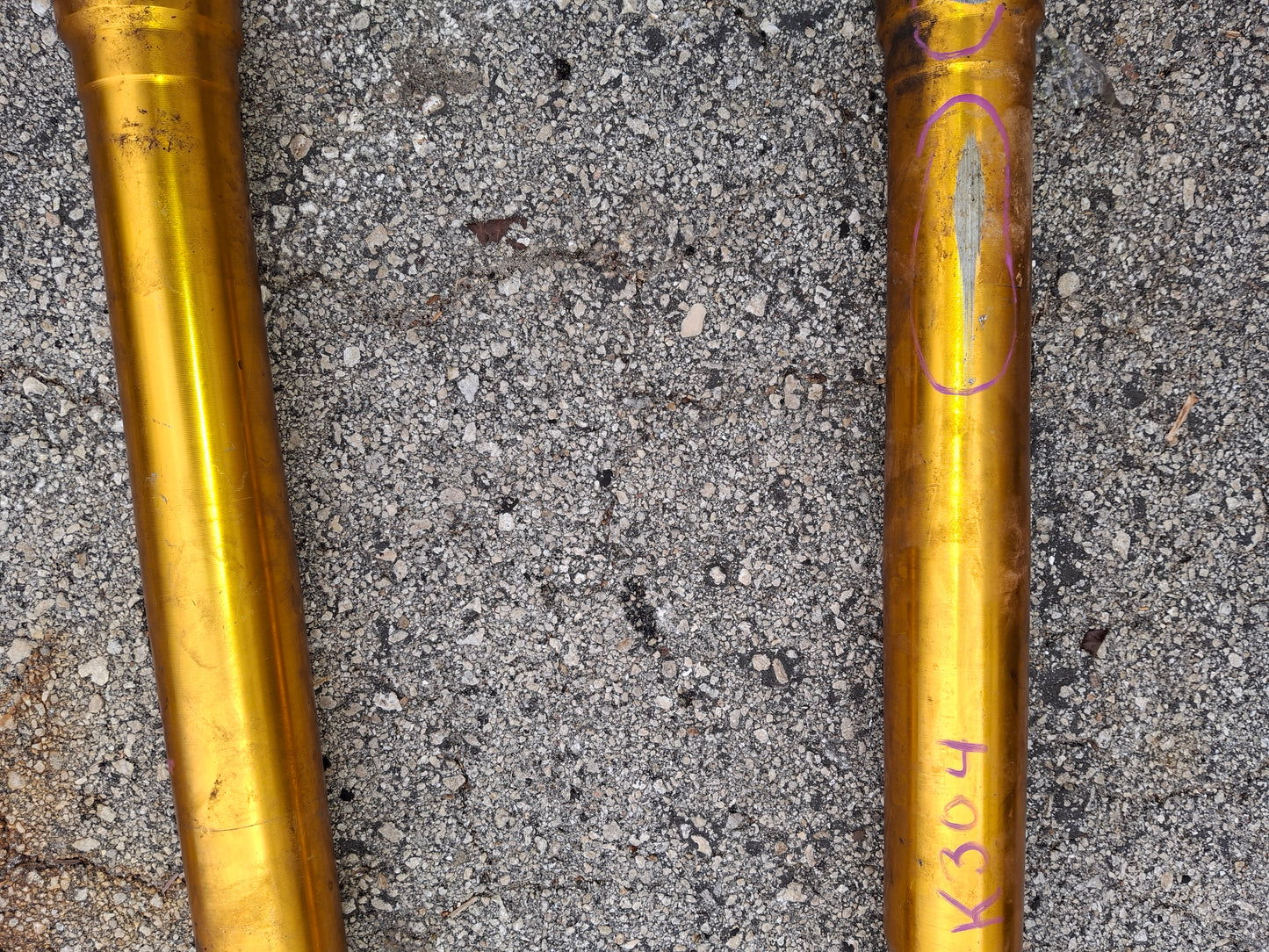 05 06 Kawasaki 636 Forks ZX636 Front End ZX-6R Suspension K176