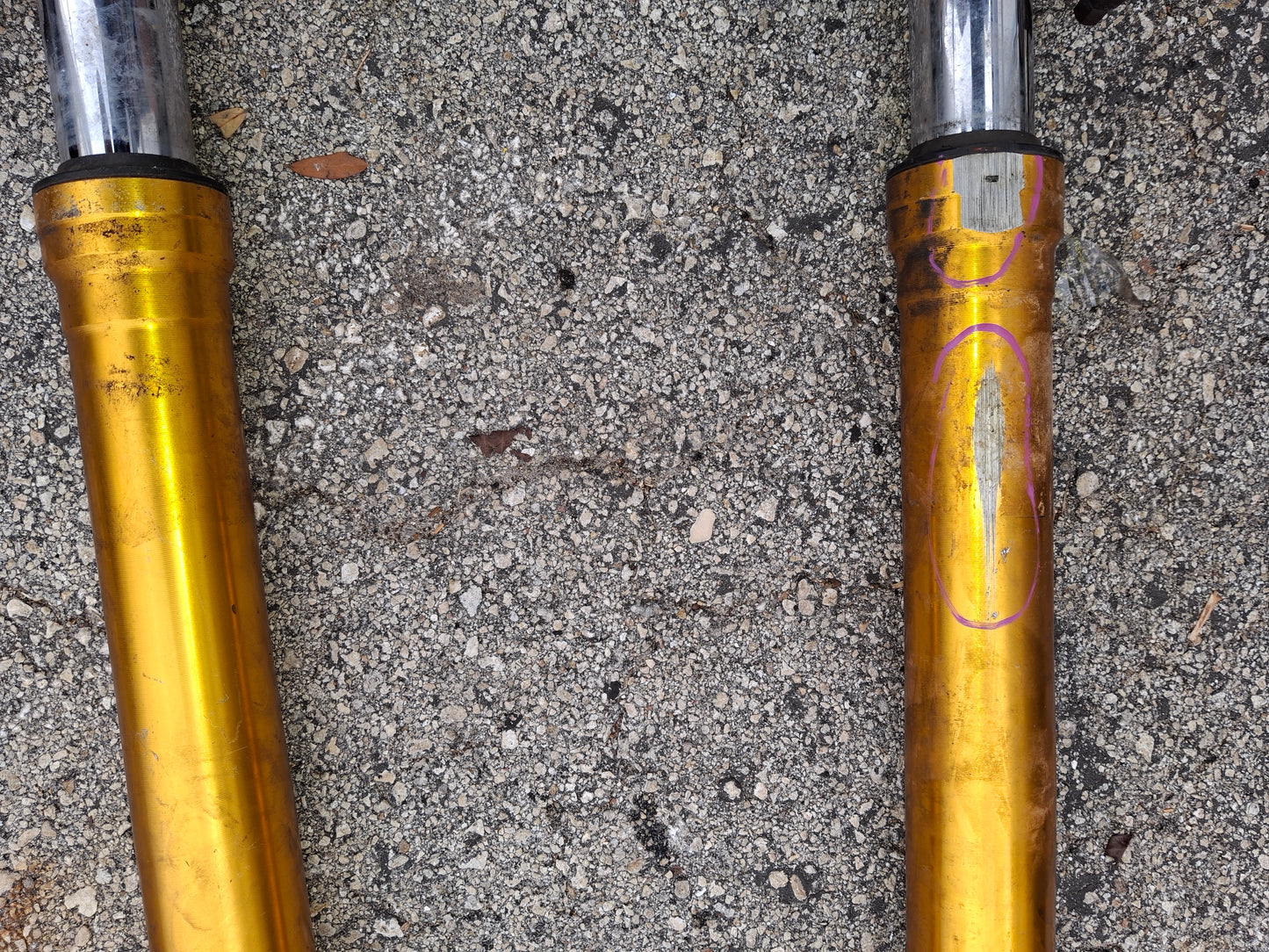 05 06 Kawasaki 636 Forks ZX636 Front End ZX-6R Suspension K176