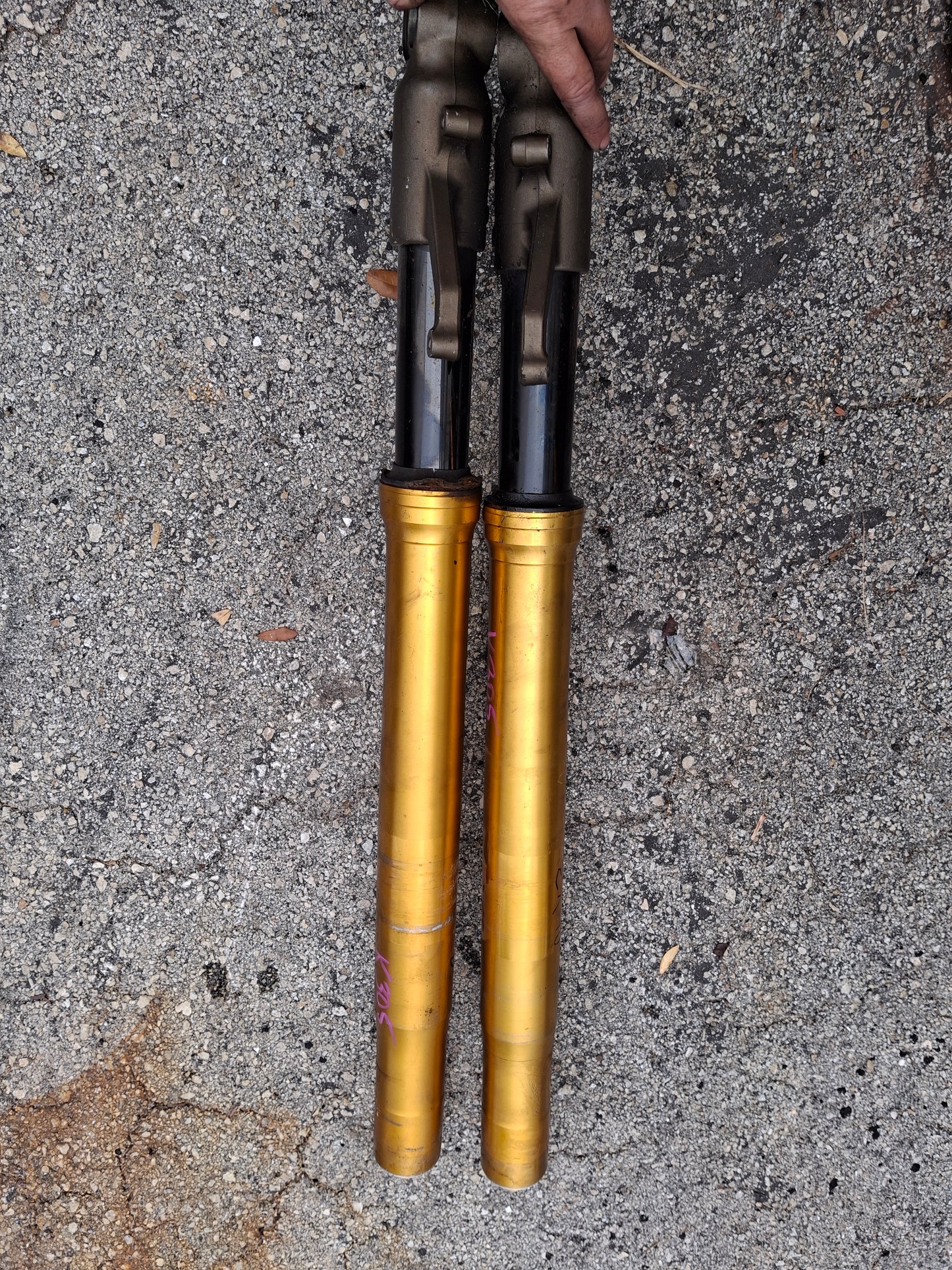 06-07 Kawasaki ZX-10 Forks ZX10 Front End Zx-10R Suspension K1001