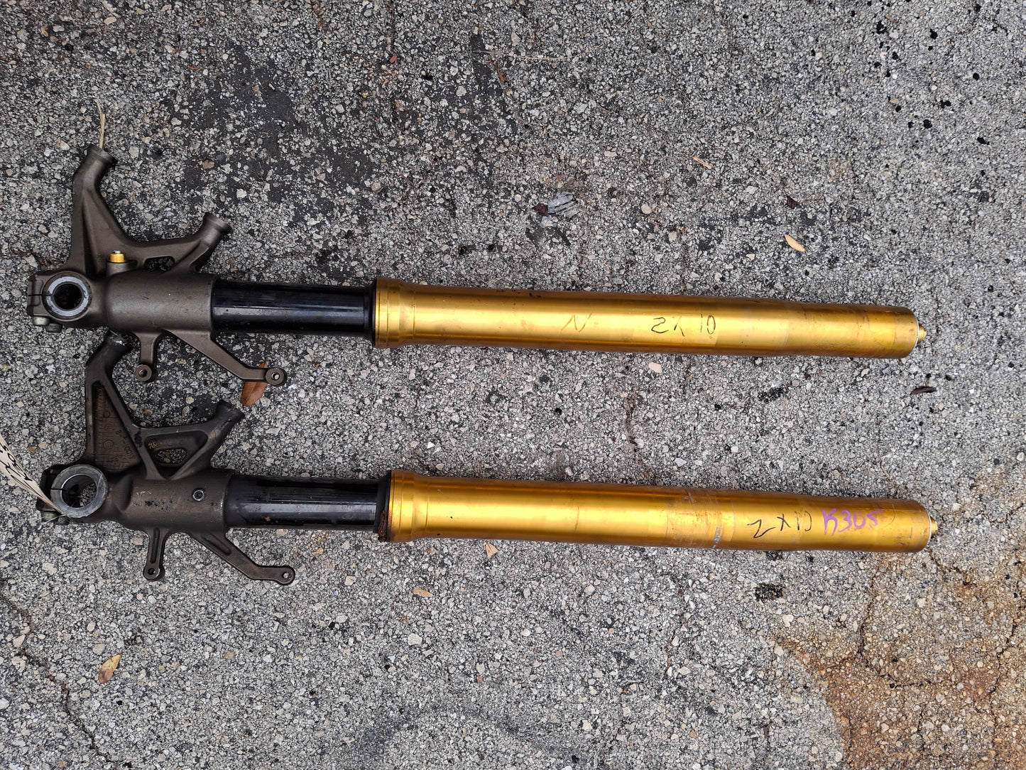 06-07 Kawasaki ZX-10 Forks ZX10 Front End Zx-10R Suspension K1001