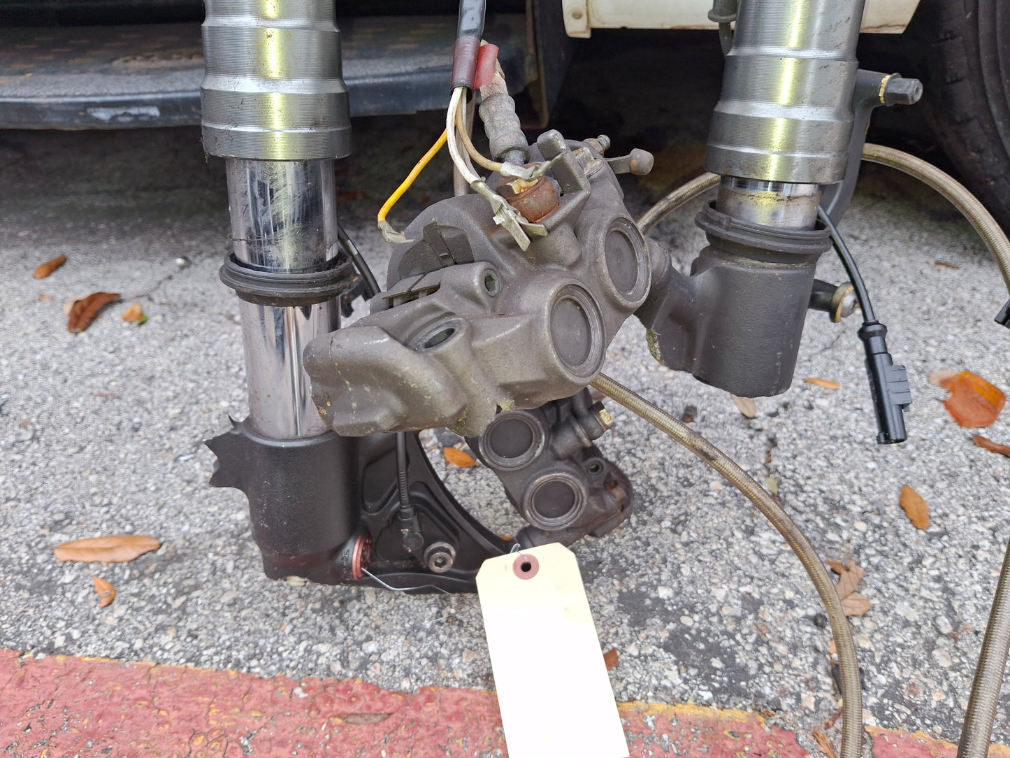 11-15 Kawasaki ZX-10 Forks ZX10 Front End Parting Out Triple Trees , Clip-On , Switches, Calipers etc. Read Description