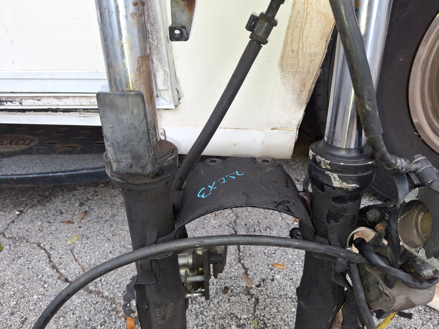 Kawasaki EX250 Forks Ninja 250 Front End Suspension 1 Clip On Start Switch Tree