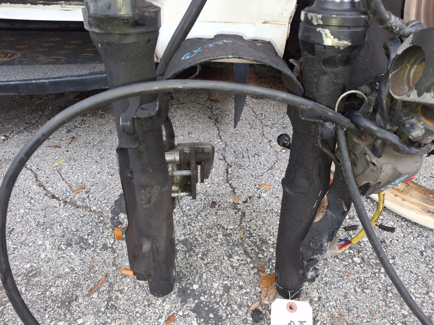 Kawasaki EX250 Forks Ninja 250 Front End Suspension 1 Clip On Start Switch Tree