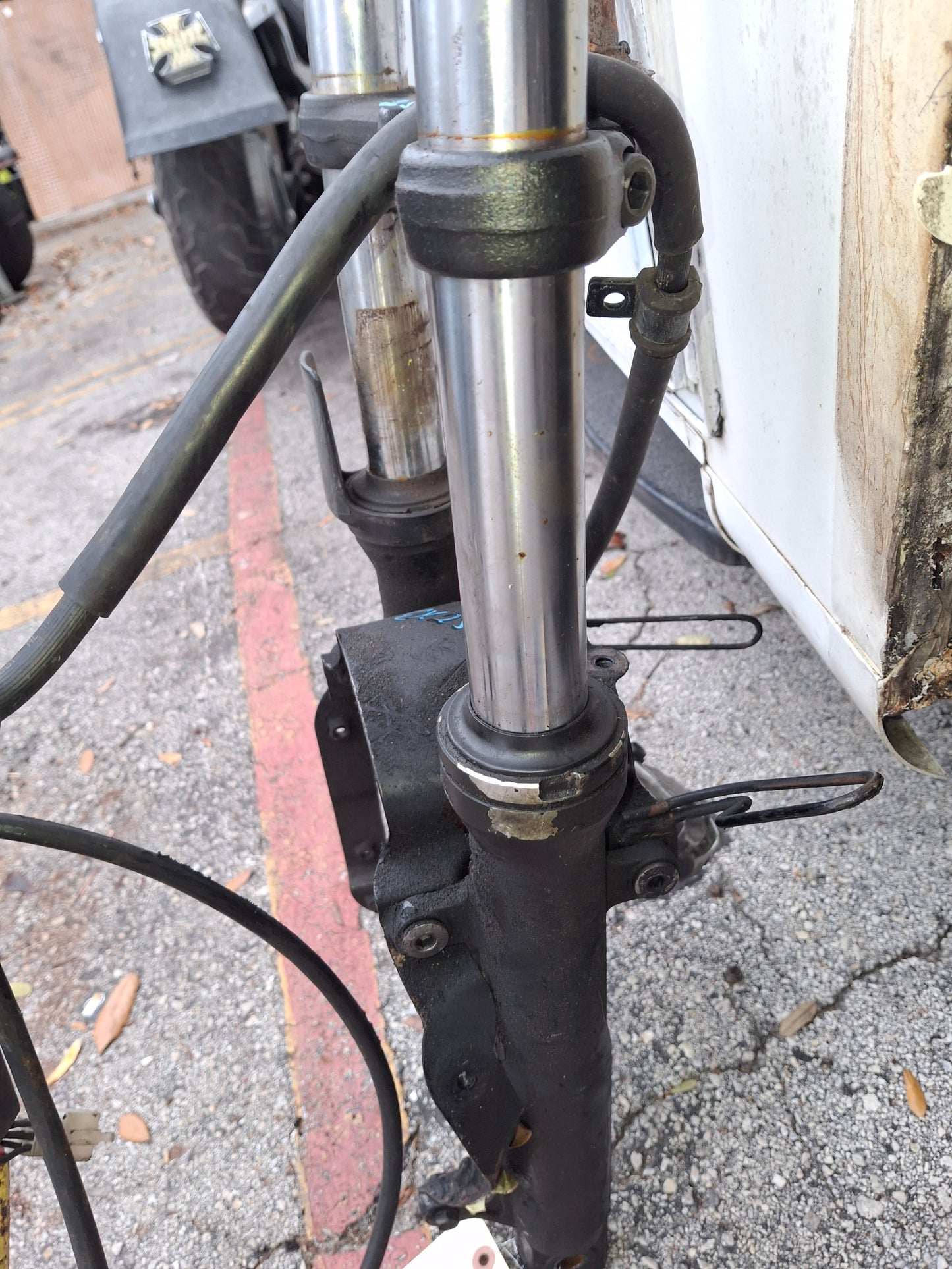 Kawasaki EX250 Forks Ninja 250 Front End Suspension 1 Clip On Start Switch Tree