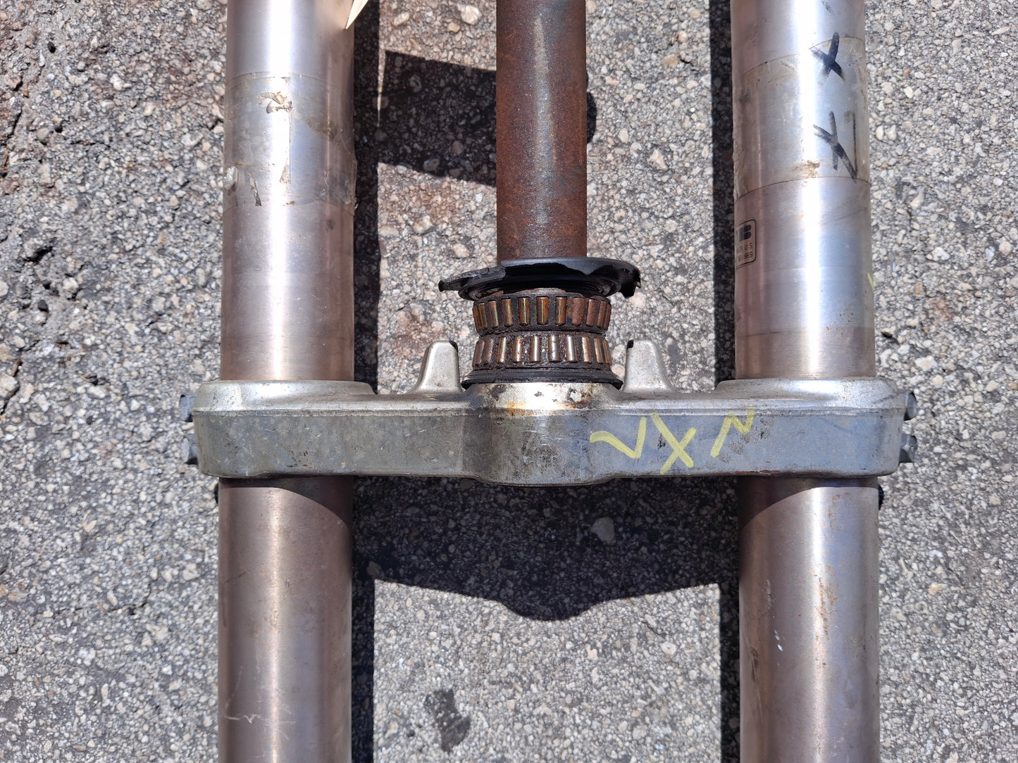 93-95 Kawasaki ZX-7 Forks ZX7 Front End Lower Triple Tree ZX-7R Suspension ZX7R