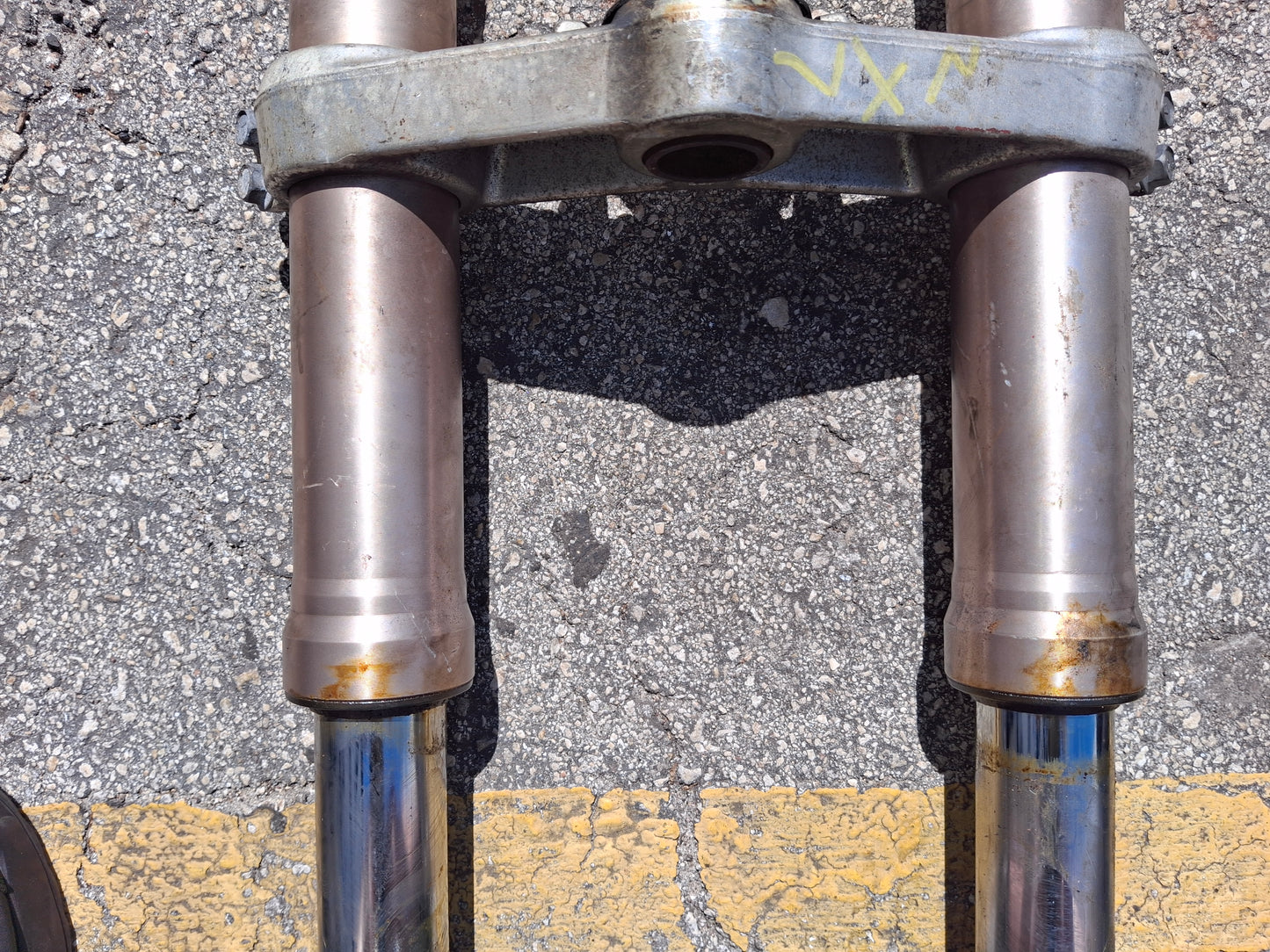 93-95 Kawasaki ZX-7 Forks ZX7 Front End Lower Triple Tree ZX-7R Suspension ZX7R