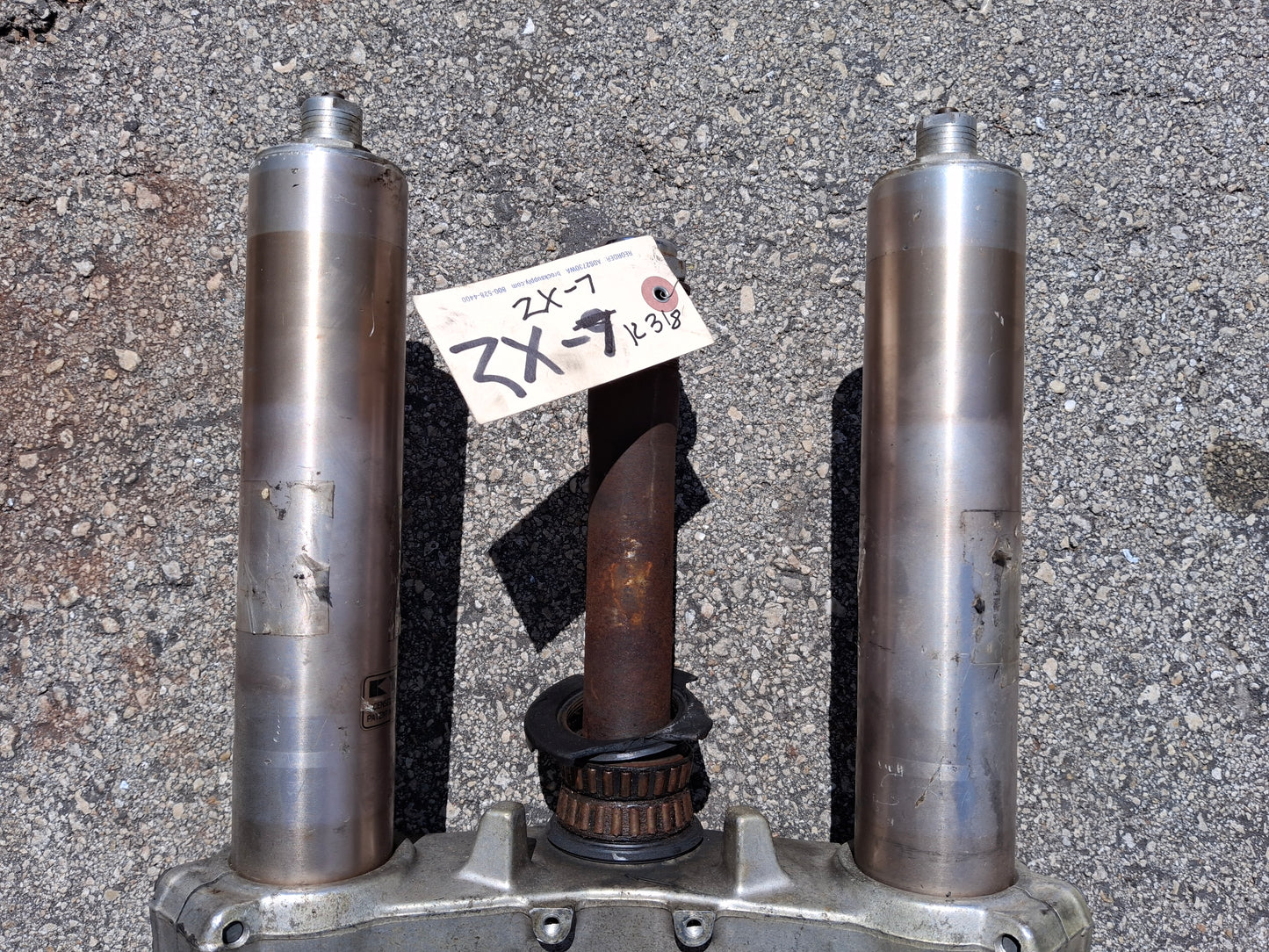 93-95 Kawasaki ZX-7 Forks ZX7 Front End Lower Triple Tree ZX-7R Suspension ZX7R