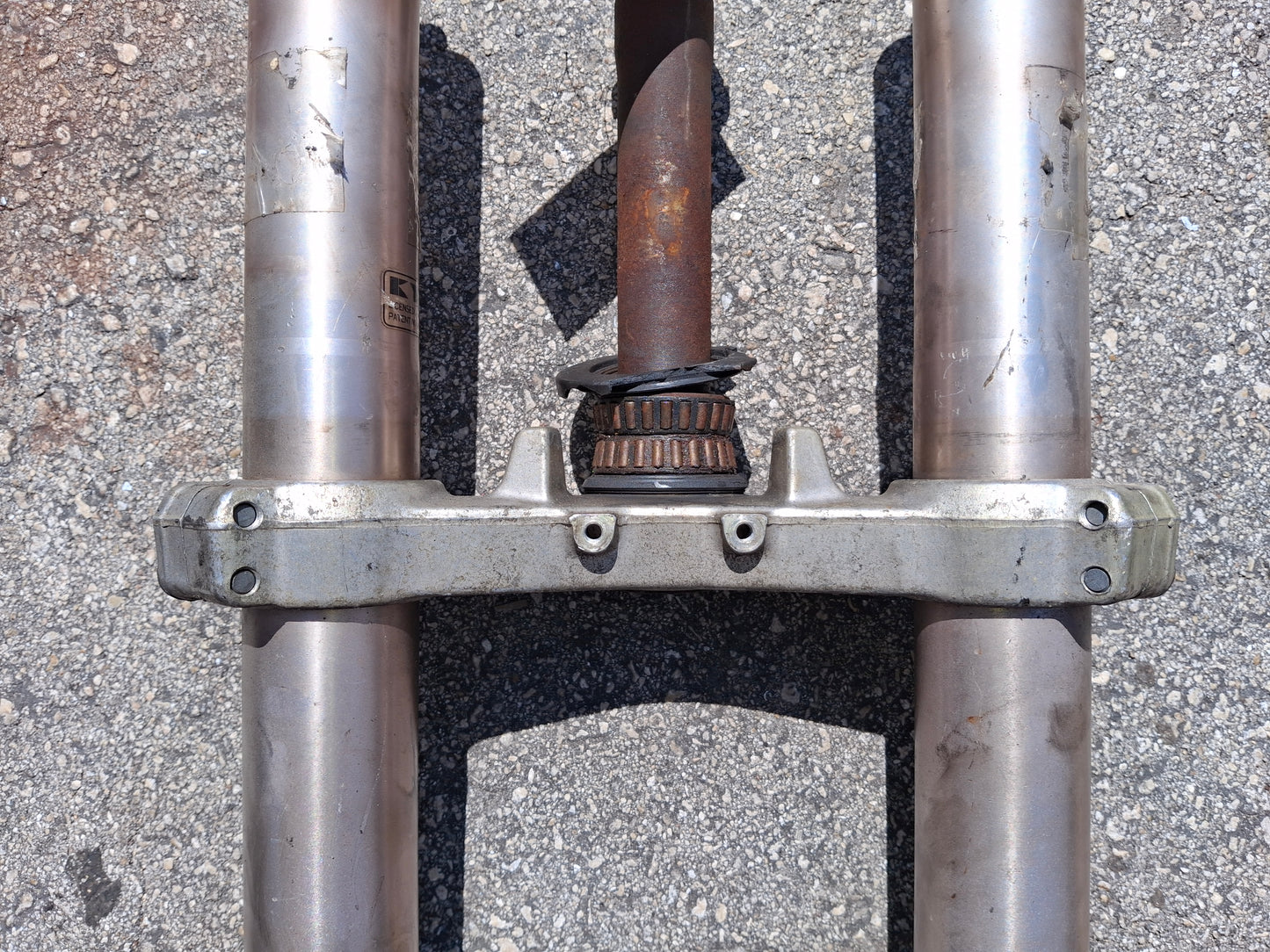 93-95 Kawasaki ZX-7 Forks ZX7 Front End Lower Triple Tree ZX-7R Suspension ZX7R