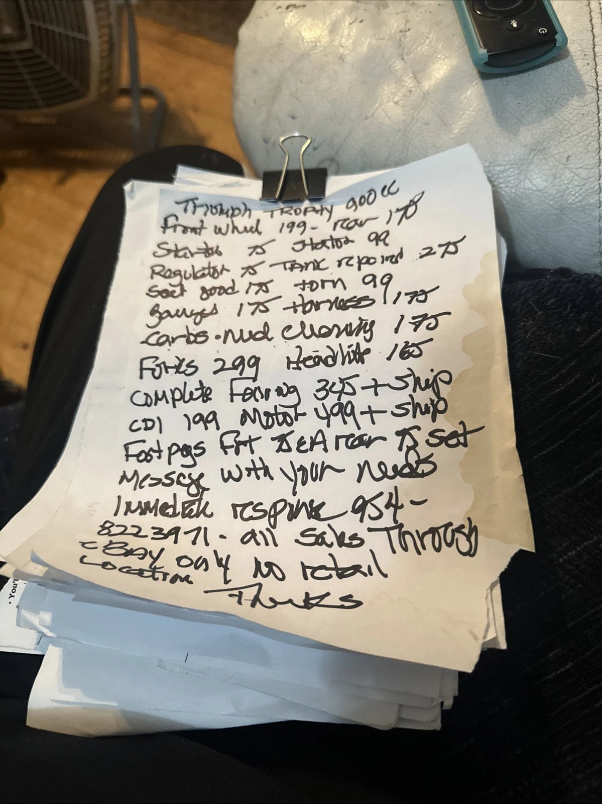 97 Triumph Trophy 900 OEM Carburetors Carbs - Parting Out Complete Bike