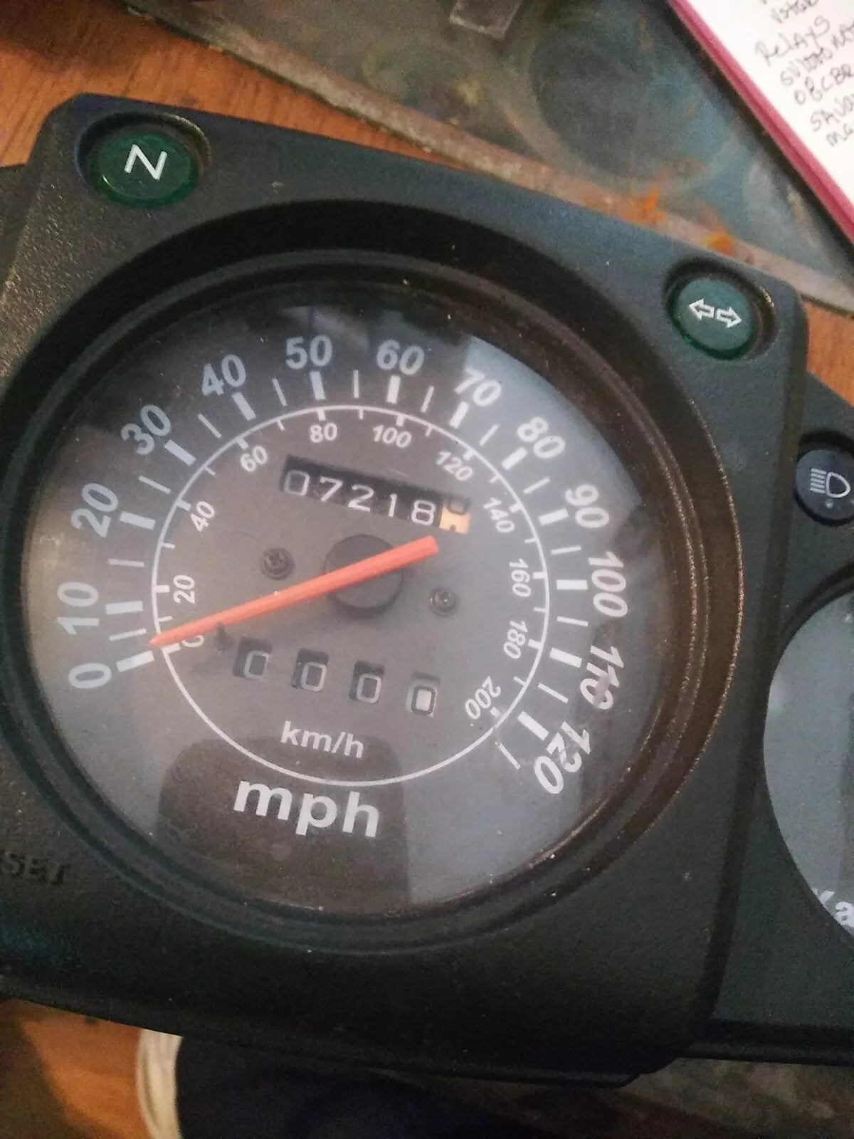 KAWASAKI EX250 NINJA 250R SPEEDO TACH GAUGE CLUSTER SPEEDOMETER 7218 miles