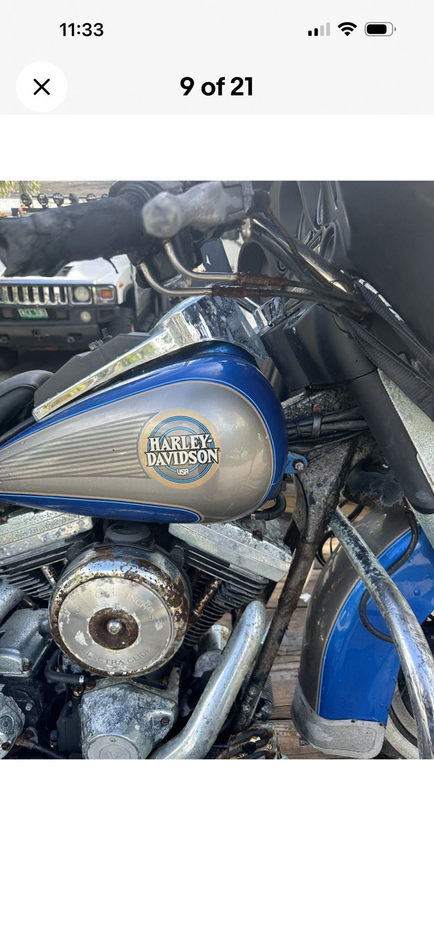 1996 Electra Glide, Project Bike, For parts or Complete, Rusty Lived at the Beach